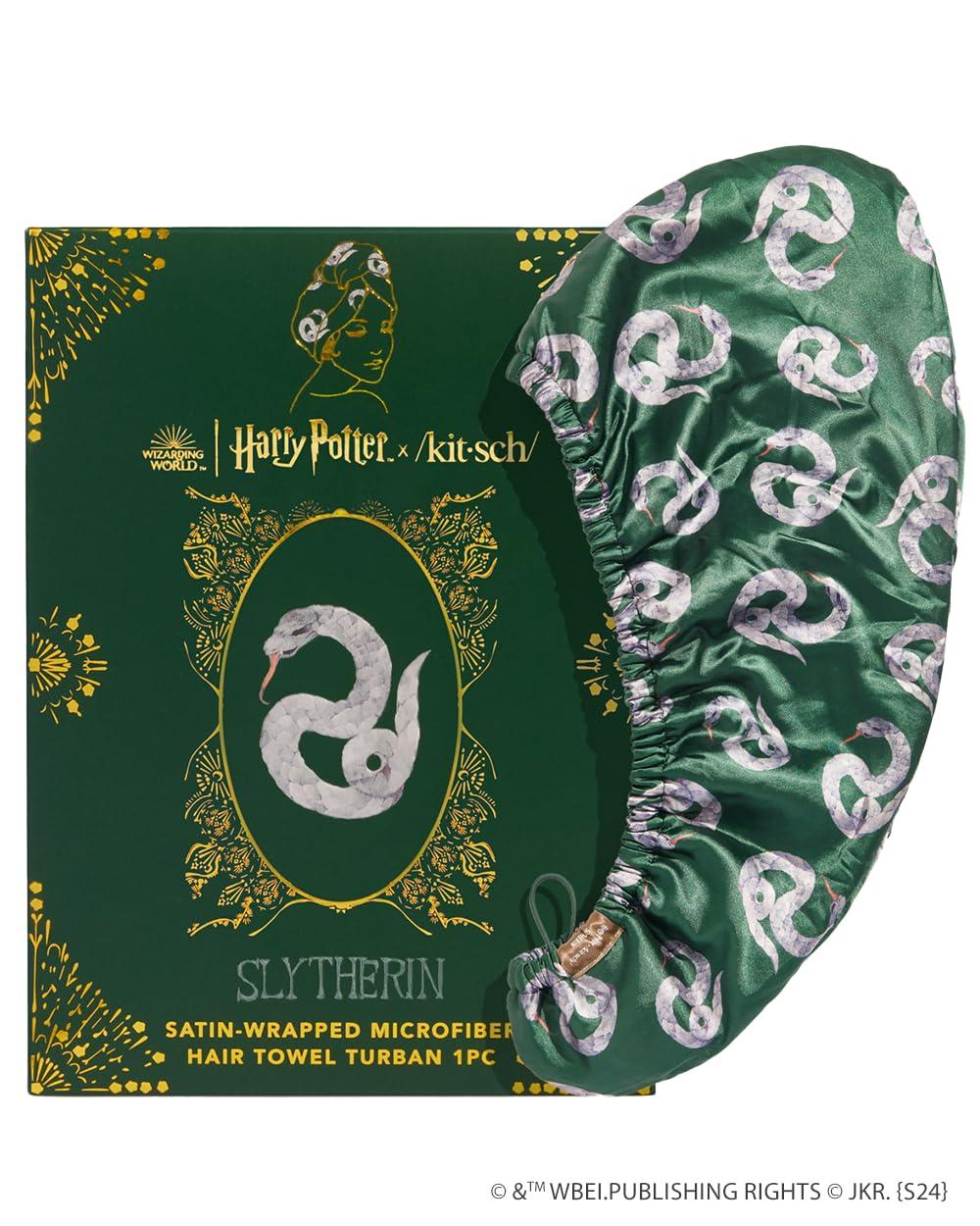 imageKitsch x Harry Potter Satin Microfiber Hair Towel Wrap for Women Super Absorbent Quick Dry AntiFrizz for Long ampamp Short Hairs Turbans for Women Hair Wrap Gifts for Mom SlytherinSlytherin