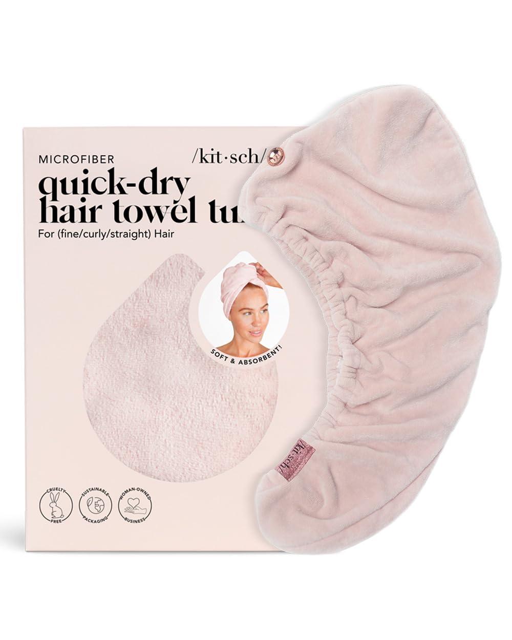 imageKitsch x Harry Potter Satin Microfiber Hair Towel Wrap for Women Super Absorbent Quick Dry AntiFrizz for Long ampamp Short Hairs Turbans for Women Hair Wrap Gifts for Mom SlytherinPink