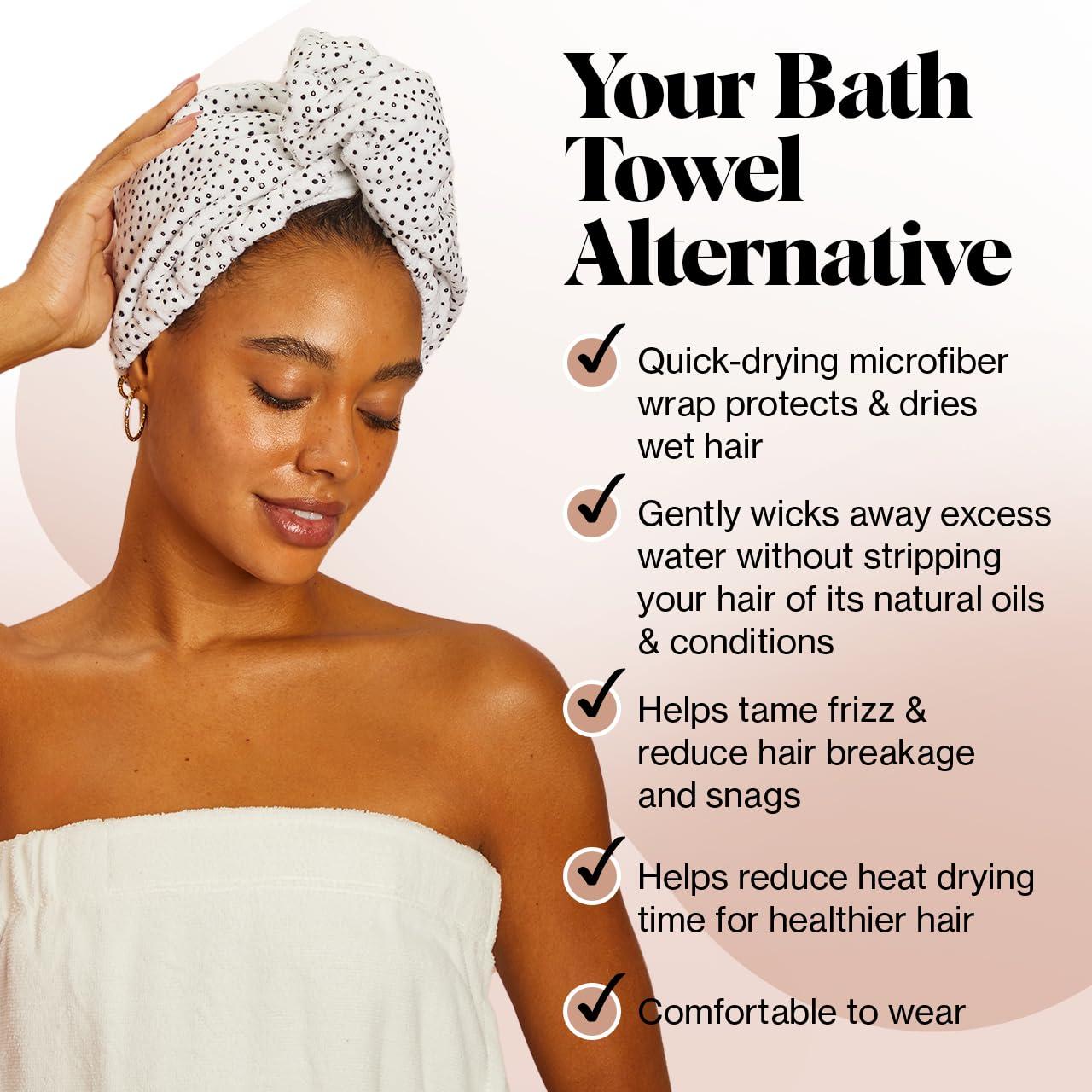 imageKitsch x Harry Potter Satin Microfiber Hair Towel Wrap for Women Super Absorbent Quick Dry AntiFrizz for Long ampamp Short Hairs Turbans for Women Hair Wrap Gifts for Mom SlytherinWhite black