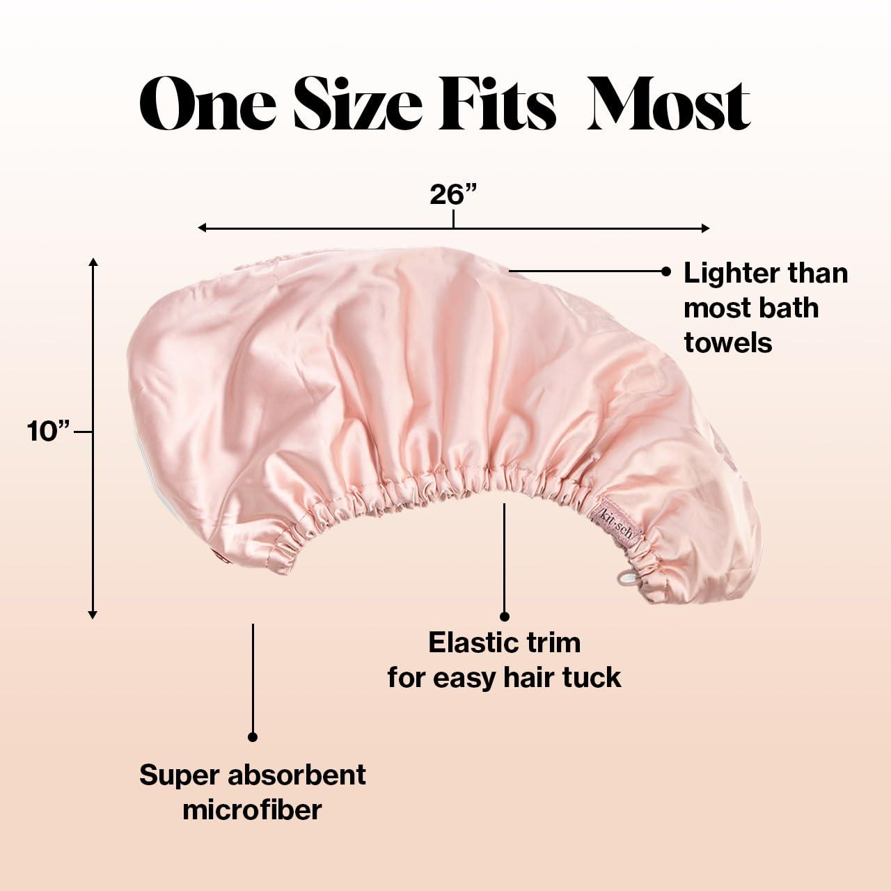 imageKitsch x Harry Potter Satin Microfiber Hair Towel Wrap for Women Super Absorbent Quick Dry AntiFrizz for Long ampamp Short Hairs Turbans for Women Hair Wrap Gifts for Mom SlytherinBlush