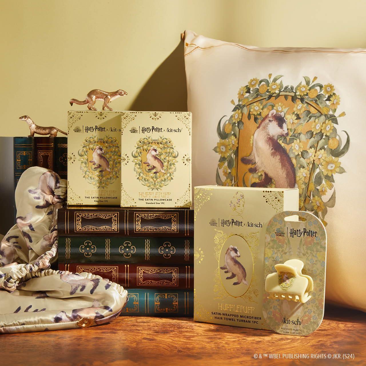 imageKitsch x Harry Potter Satin Microfiber Hair Towel Wrap for Women Super Absorbent Quick Dry AntiFrizz for Long ampamp Short Hairs Turbans for Women Hair Wrap Gifts for Mom SlytherinHufflepuff