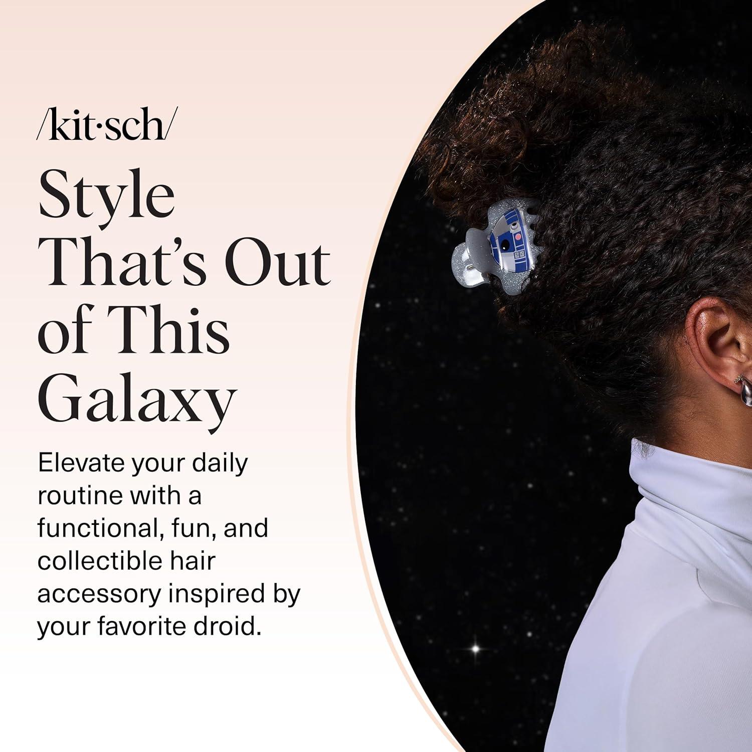 imageKitsch x Star Wars R2D2 Glitter Hair Clip for Women Whimsical GalaxyInspired Claw Clip EcoFriendly Recycled Plastic Strong Secure Grip Ideal Gifts for Women Hair Accessories for GirlsR2D2