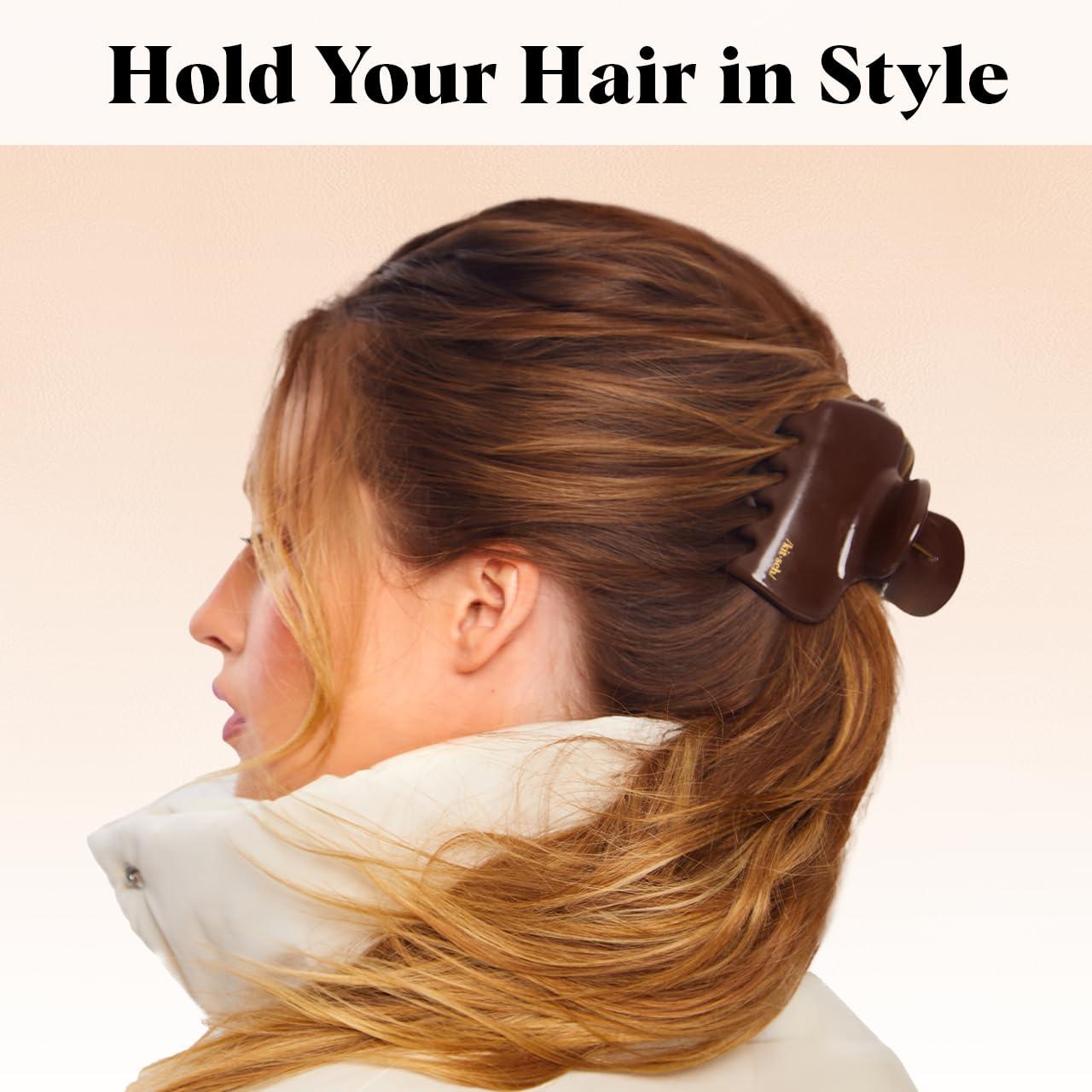 imageKitsch x Star Wars R2D2 Glitter Hair Clip for Women Whimsical GalaxyInspired Claw Clip EcoFriendly Recycled Plastic Strong Secure Grip Ideal Gifts for Women Hair Accessories for GirlsChocolate