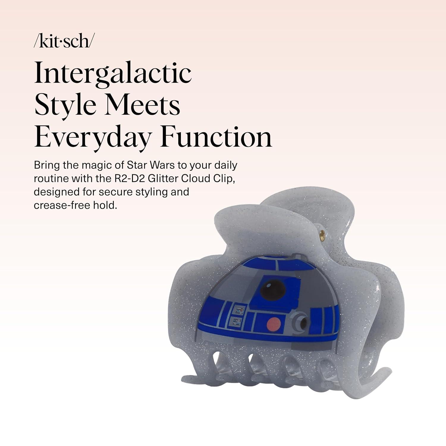 imageKitsch x Star Wars R2D2 Glitter Hair Clip for Women Whimsical GalaxyInspired Claw Clip EcoFriendly Recycled Plastic Strong Secure Grip Ideal Gifts for Women Hair Accessories for GirlsR2D2