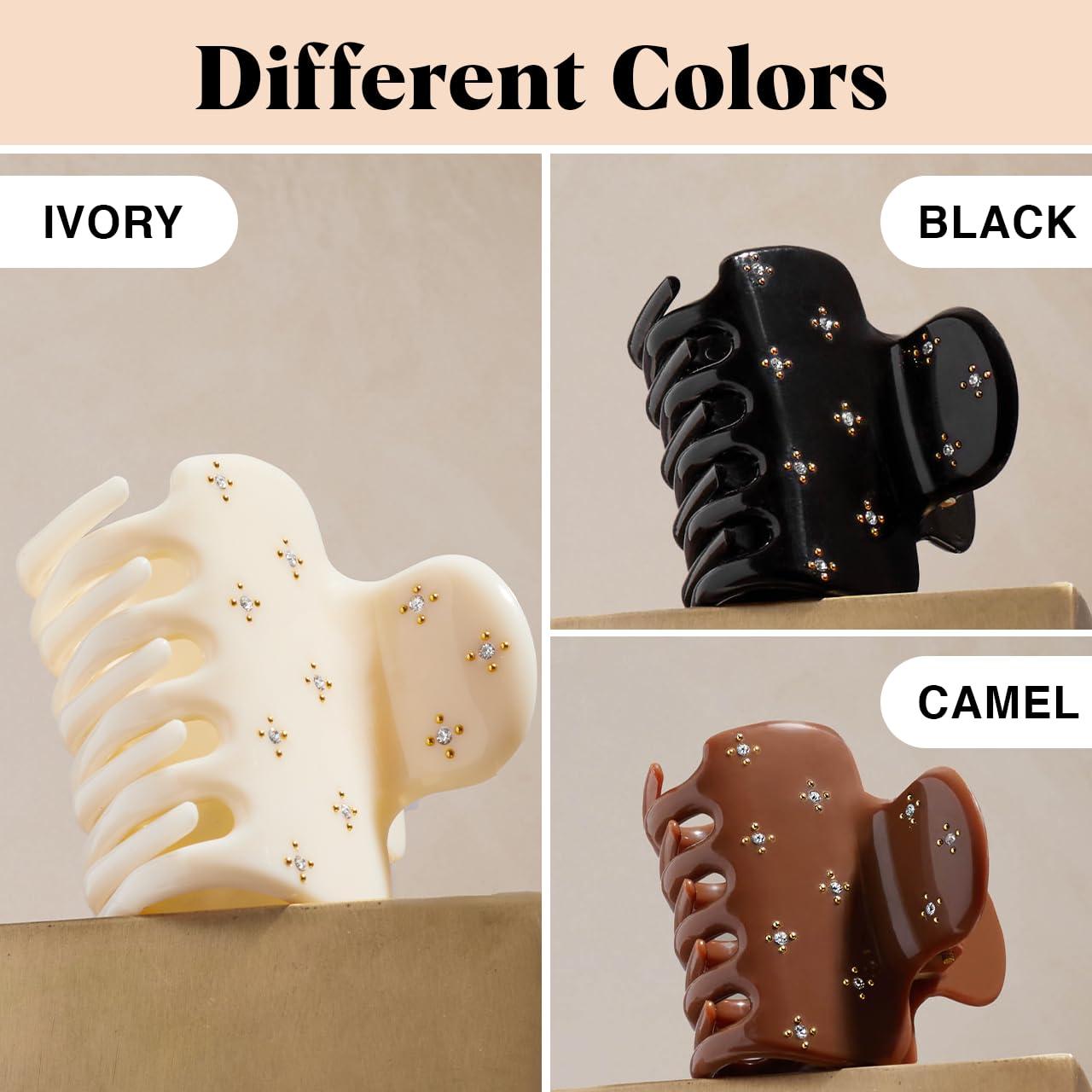 imageKitsch x Star Wars R2D2 Glitter Hair Clip for Women Whimsical GalaxyInspired Claw Clip EcoFriendly Recycled Plastic Strong Secure Grip Ideal Gifts for Women Hair Accessories for GirlsRhinestone Ivory