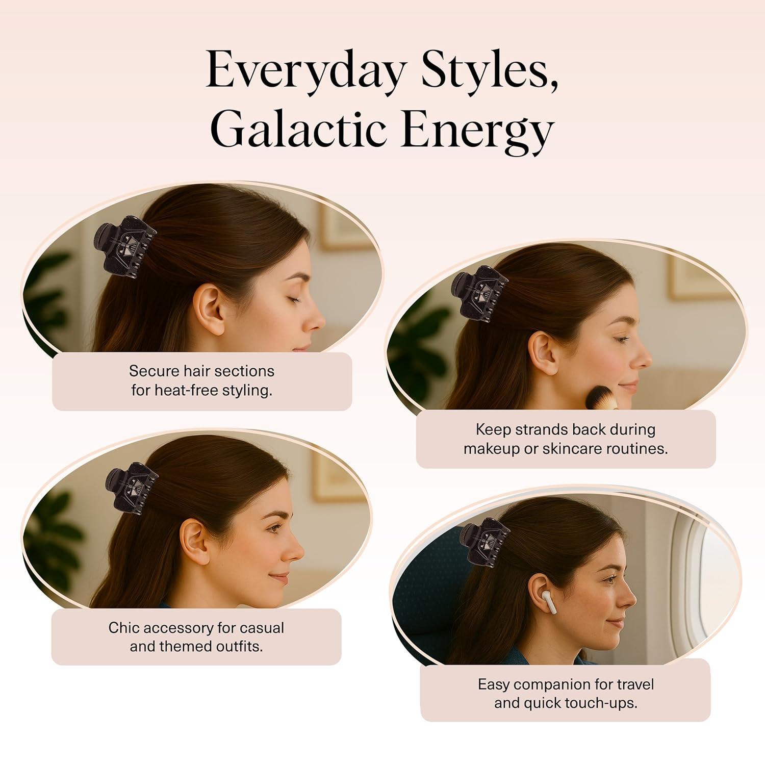 imageKitsch x Star Wars R2D2 Glitter Hair Clip for Women Whimsical GalaxyInspired Claw Clip EcoFriendly Recycled Plastic Strong Secure Grip Ideal Gifts for Women Hair Accessories for GirlsDarth Vader