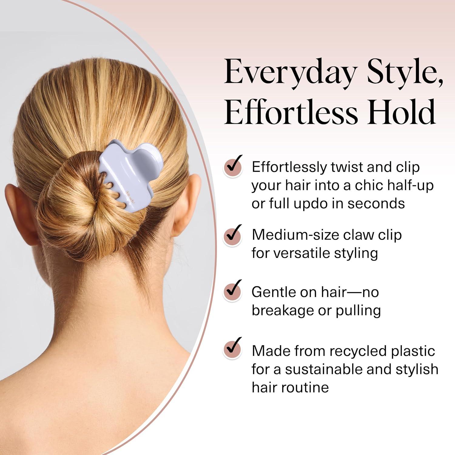 imageKitsch x Star Wars R2D2 Glitter Hair Clip for Women Whimsical GalaxyInspired Claw Clip EcoFriendly Recycled Plastic Strong Secure Grip Ideal Gifts for Women Hair Accessories for GirlsHydrangea Breeze