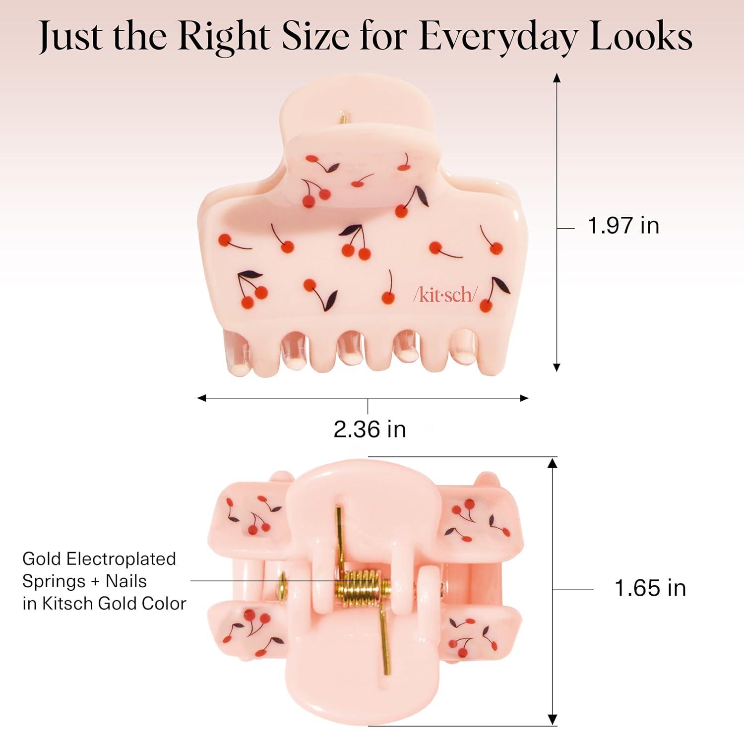 imageKitsch x Star Wars R2D2 Glitter Hair Clip for Women Whimsical GalaxyInspired Claw Clip EcoFriendly Recycled Plastic Strong Secure Grip Ideal Gifts for Women Hair Accessories for GirlsCherry Print