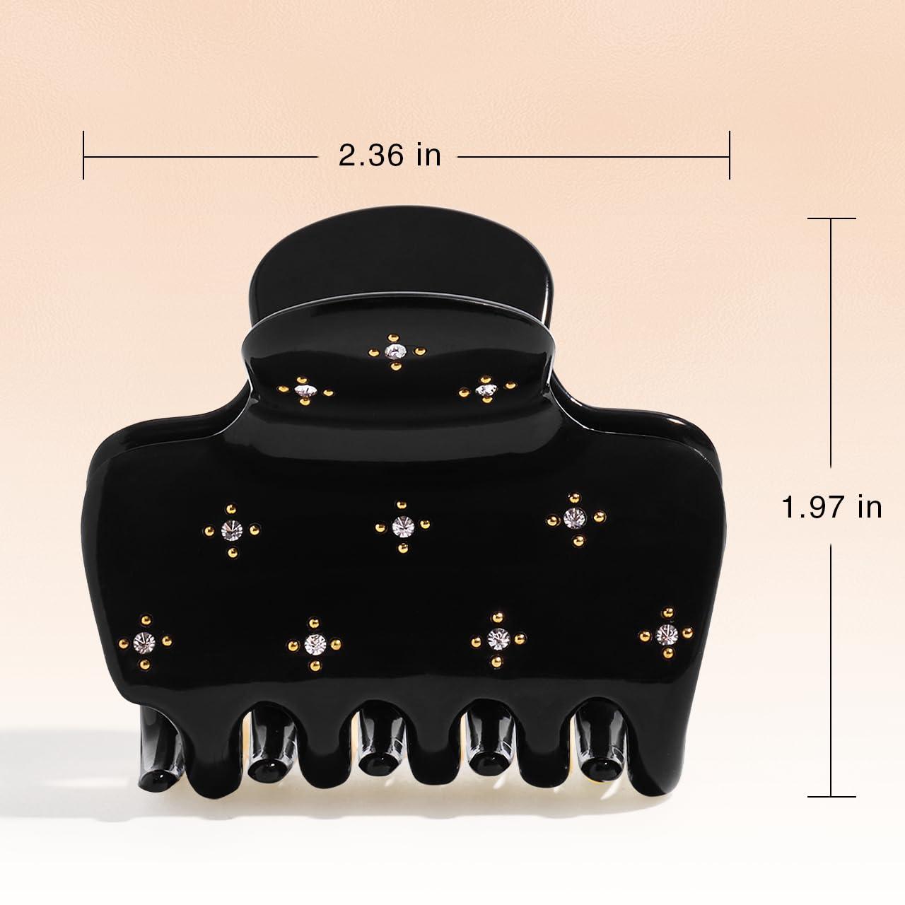 imageKitsch x Star Wars R2D2 Glitter Hair Clip for Women Whimsical GalaxyInspired Claw Clip EcoFriendly Recycled Plastic Strong Secure Grip Ideal Gifts for Women Hair Accessories for GirlsRhinestone Black