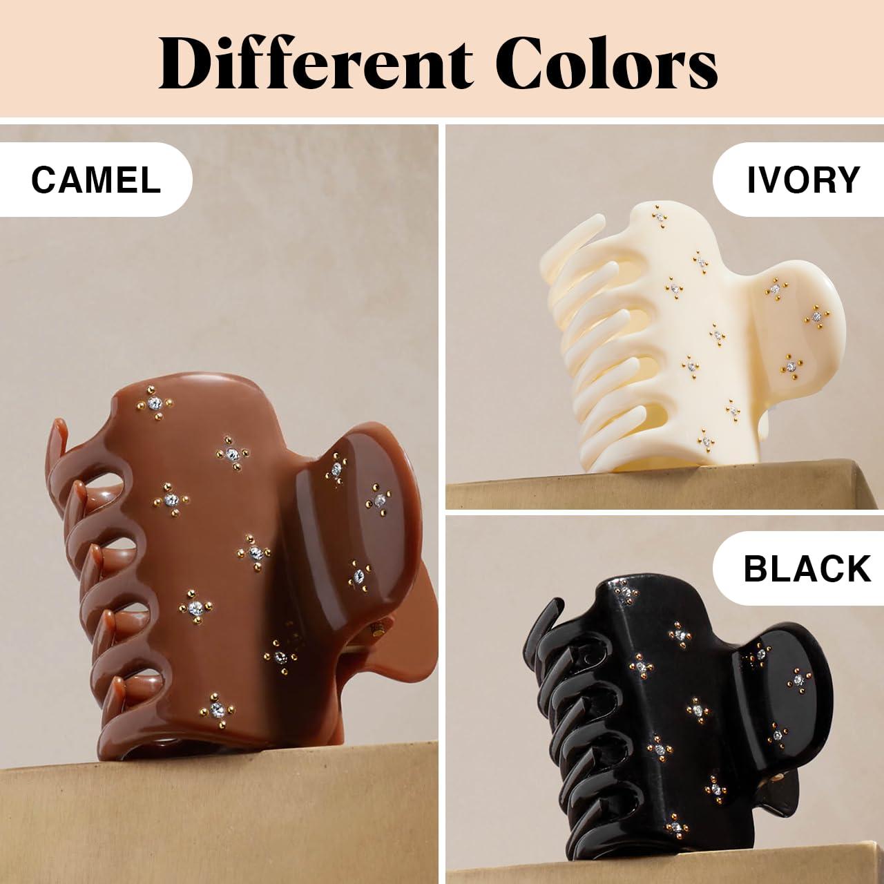 imageKitsch x Star Wars R2D2 Glitter Hair Clip for Women Whimsical GalaxyInspired Claw Clip EcoFriendly Recycled Plastic Strong Secure Grip Ideal Gifts for Women Hair Accessories for GirlsRhinestone Camel