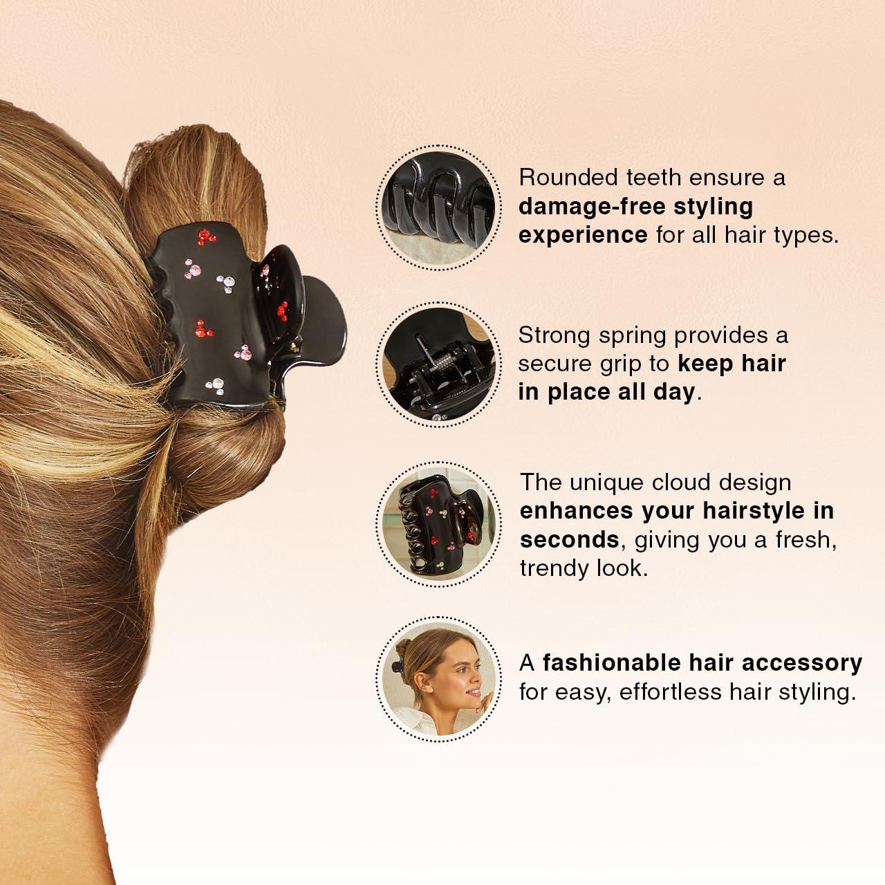 imageKitsch x Star Wars R2D2 Glitter Hair Clip for Women Whimsical GalaxyInspired Claw Clip EcoFriendly Recycled Plastic Strong Secure Grip Ideal Gifts for Women Hair Accessories for GirlsBlack