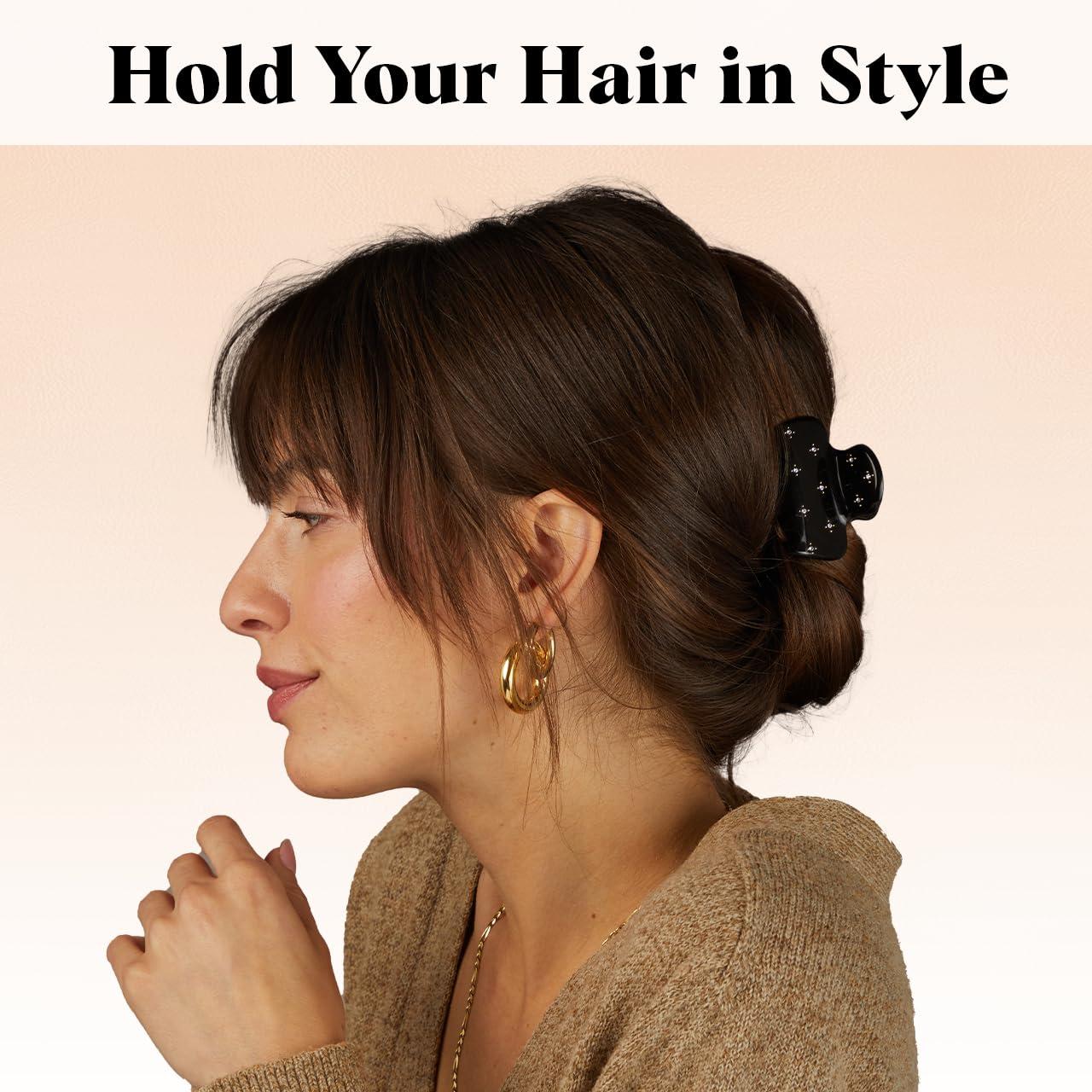 imageKitsch x Star Wars R2D2 Glitter Hair Clip for Women Whimsical GalaxyInspired Claw Clip EcoFriendly Recycled Plastic Strong Secure Grip Ideal Gifts for Women Hair Accessories for GirlsRhinestone Black