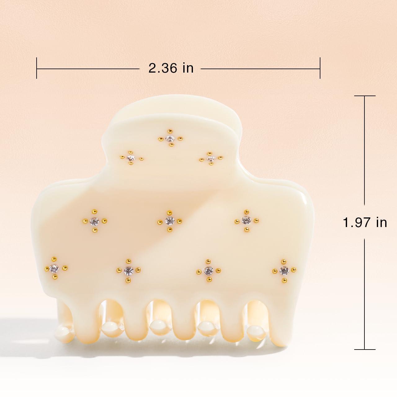 imageKitsch x Star Wars R2D2 Glitter Hair Clip for Women Whimsical GalaxyInspired Claw Clip EcoFriendly Recycled Plastic Strong Secure Grip Ideal Gifts for Women Hair Accessories for GirlsRhinestone Ivory