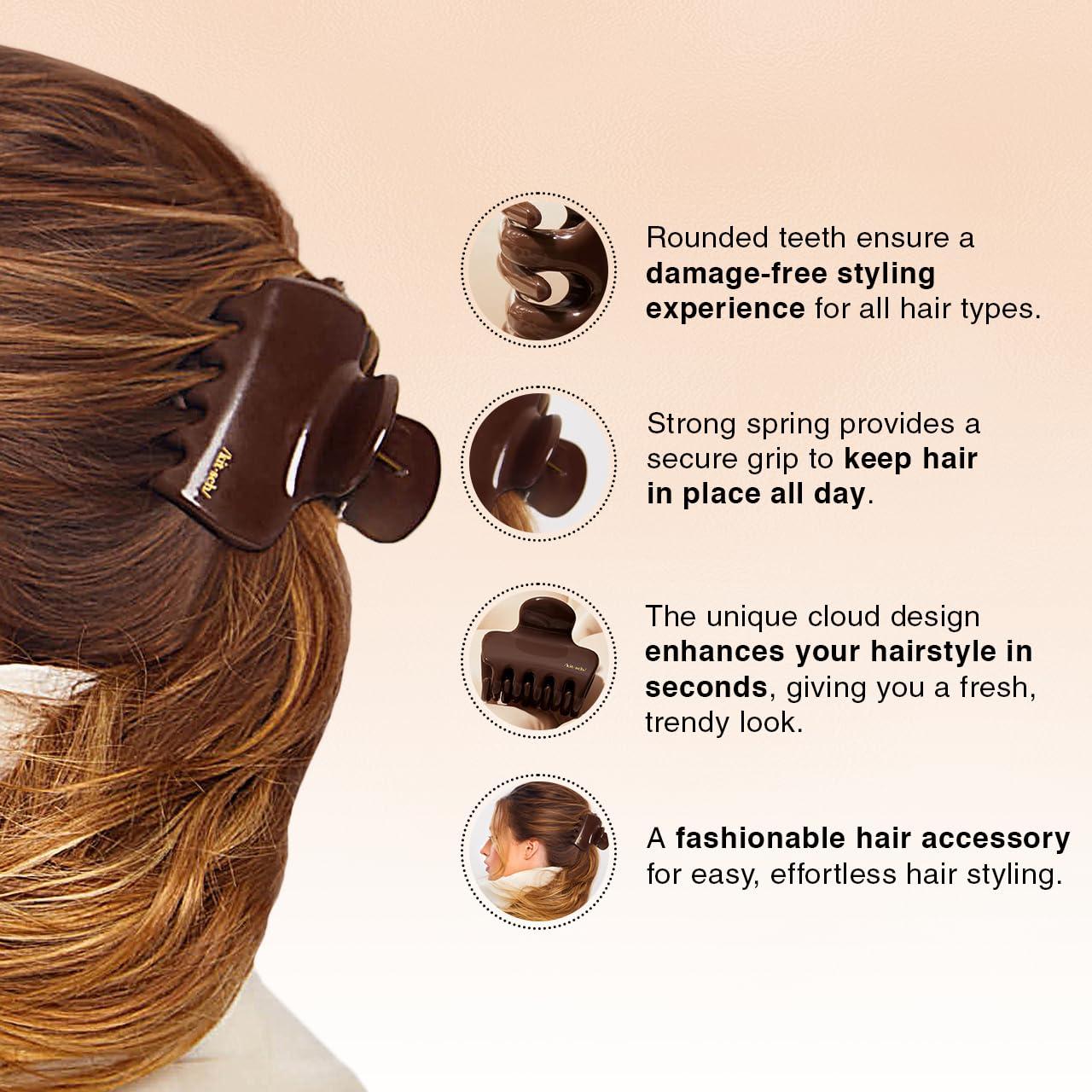 imageKitsch x Star Wars R2D2 Glitter Hair Clip for Women Whimsical GalaxyInspired Claw Clip EcoFriendly Recycled Plastic Strong Secure Grip Ideal Gifts for Women Hair Accessories for GirlsChocolate