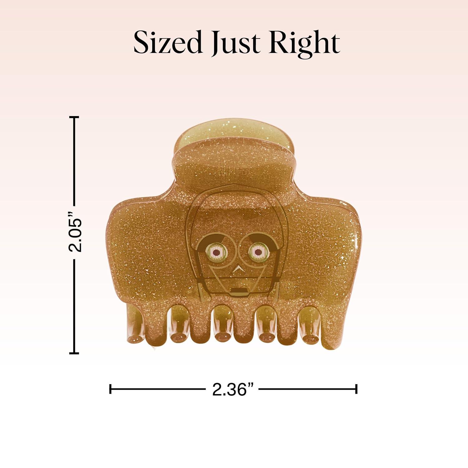 imageKitsch x Star Wars R2D2 Glitter Hair Clip for Women Whimsical GalaxyInspired Claw Clip EcoFriendly Recycled Plastic Strong Secure Grip Ideal Gifts for Women Hair Accessories for GirlsC3PO