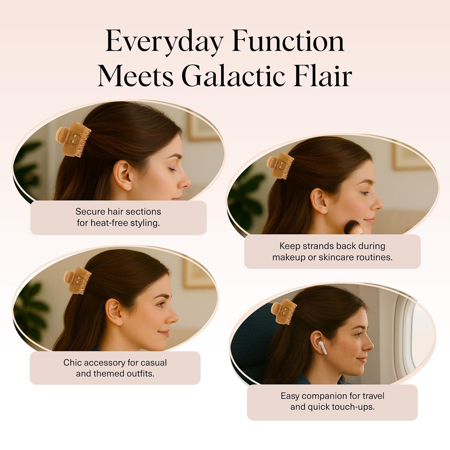 imageKitsch x Star Wars R2D2 Glitter Hair Clip for Women Whimsical GalaxyInspired Claw Clip EcoFriendly Recycled Plastic Strong Secure Grip Ideal Gifts for Women Hair Accessories for GirlsC3PO