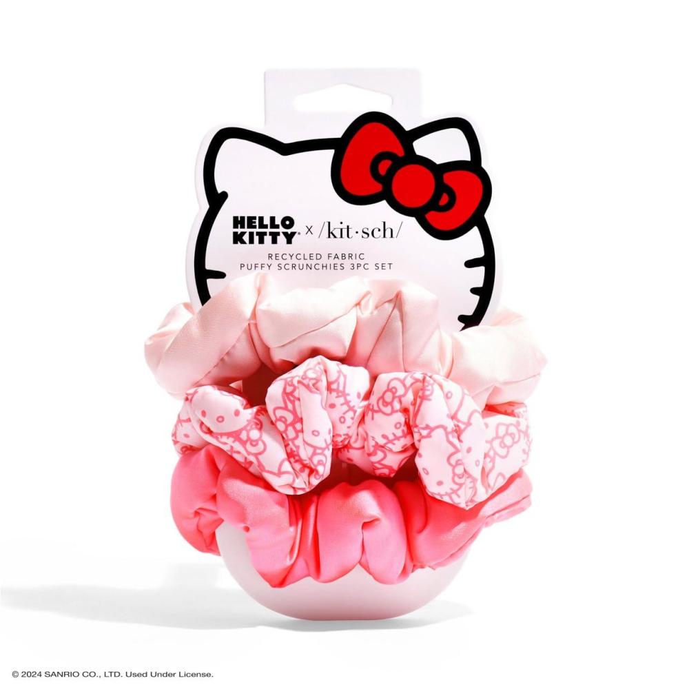 imageHello Kitty x Kitsch Matte Satin Scrunchies for Women No Crease Hair Ties No Damage Scrunchies for All Hair Types Stylish ampamp Comfortable For Ponytails ampamp Buns Ideal Gifts for Women 3pcsHello Kitty