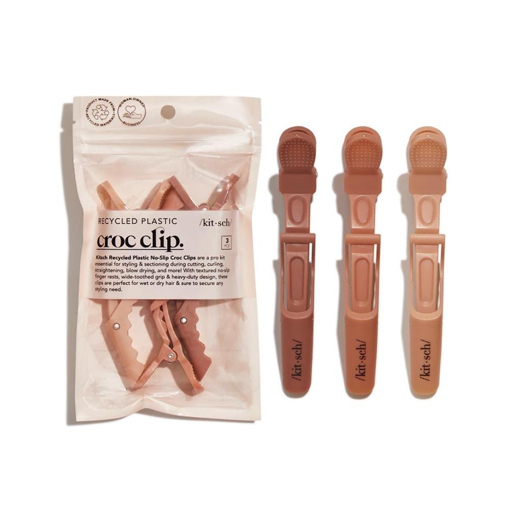 imageKitsch Alligator Clips for Hair Alligator Hair Clips for Styling Sectioning Roller Clips for Hair Rollers Hair Tools Volume Hair Clips for Makeup Pink Hair Accessories for Women 3pc Multi ColorMulticolor