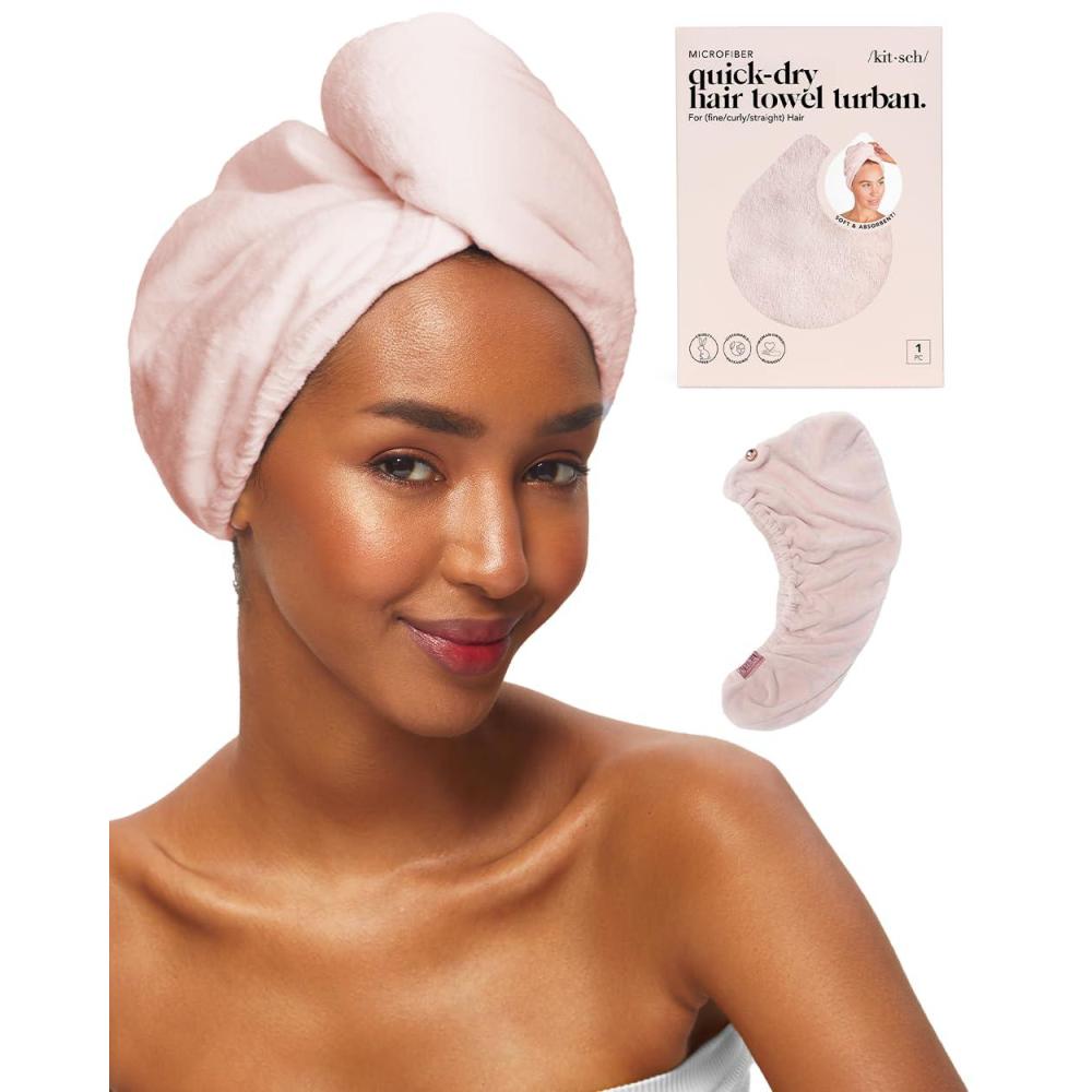 imageKitsch x Harry Potter Satin Microfiber Hair Towel Wrap for Women Super Absorbent Quick Dry AntiFrizz for Long ampamp Short Hairs Turbans for Women Hair Wrap Gifts for Mom SlytherinPink