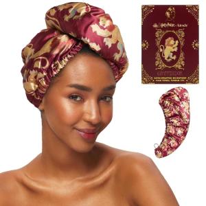 Kitsch x Harry Potter Satin Microfiber Hair Towel Wrap for Women – Super Absorbent, Quick Dry, Anti-Frizz, for Long & Short Hairs, Turbans for Women, Hair Wrap, Gifts for Mom – Slytherin(Gryffindor)