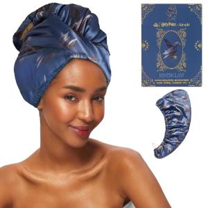 Kitsch x Harry Potter Satin Microfiber Hair Towel Wrap for Women – Super Absorbent, Quick Dry, Anti-Frizz, for Long & Short Hairs, Turbans for Women, Hair Wrap, Gifts for Mom – Slytherin(Ravenclaw)