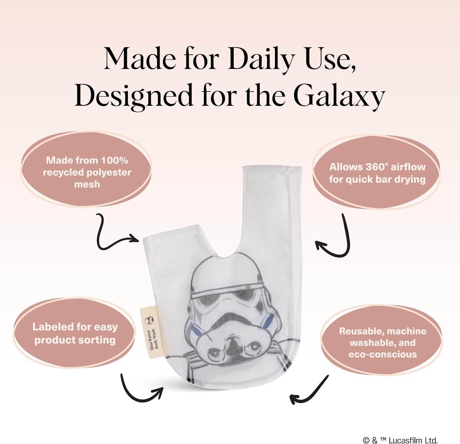 imageKitsch x Star Wars R2D2 Soap Saver Bag Patented Mesh Bag Soap Holder for Shampoo ampamp Conditioner Bars Extends Use ampamp Prevents Soggy Mess Recycled Mesh Beauty Pouch EcoFriendlyStormtrooper