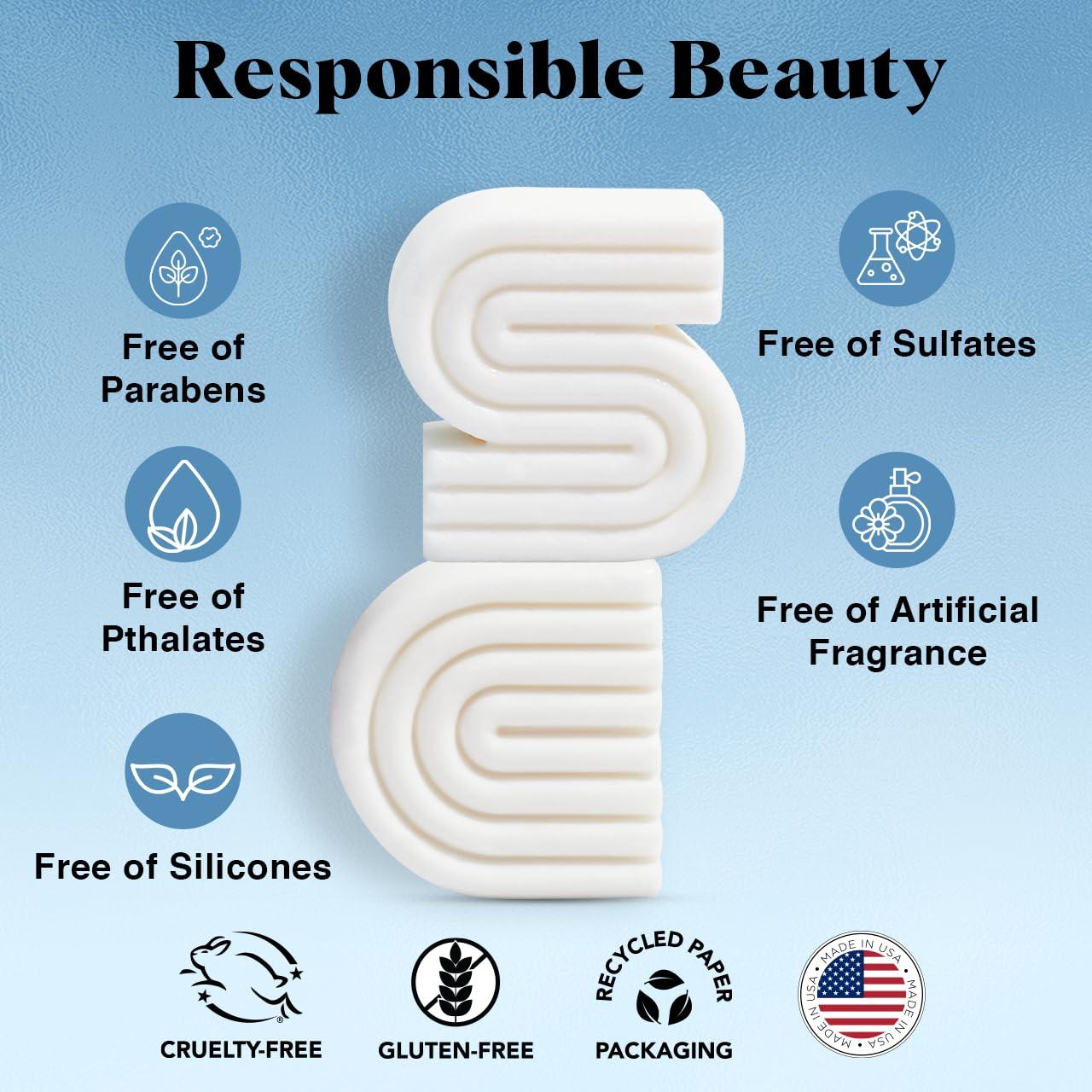 imageKitsch 2in1 Ultra Sensitive Shampoo Bar ampamp Body Wash Conditioner Bar ampamp Shaving Soap FragranceFree Bar Soap for Sensitive Skin ampamp Scalp For Healthy Radiant Hair and Skin Made in USA 2pcs