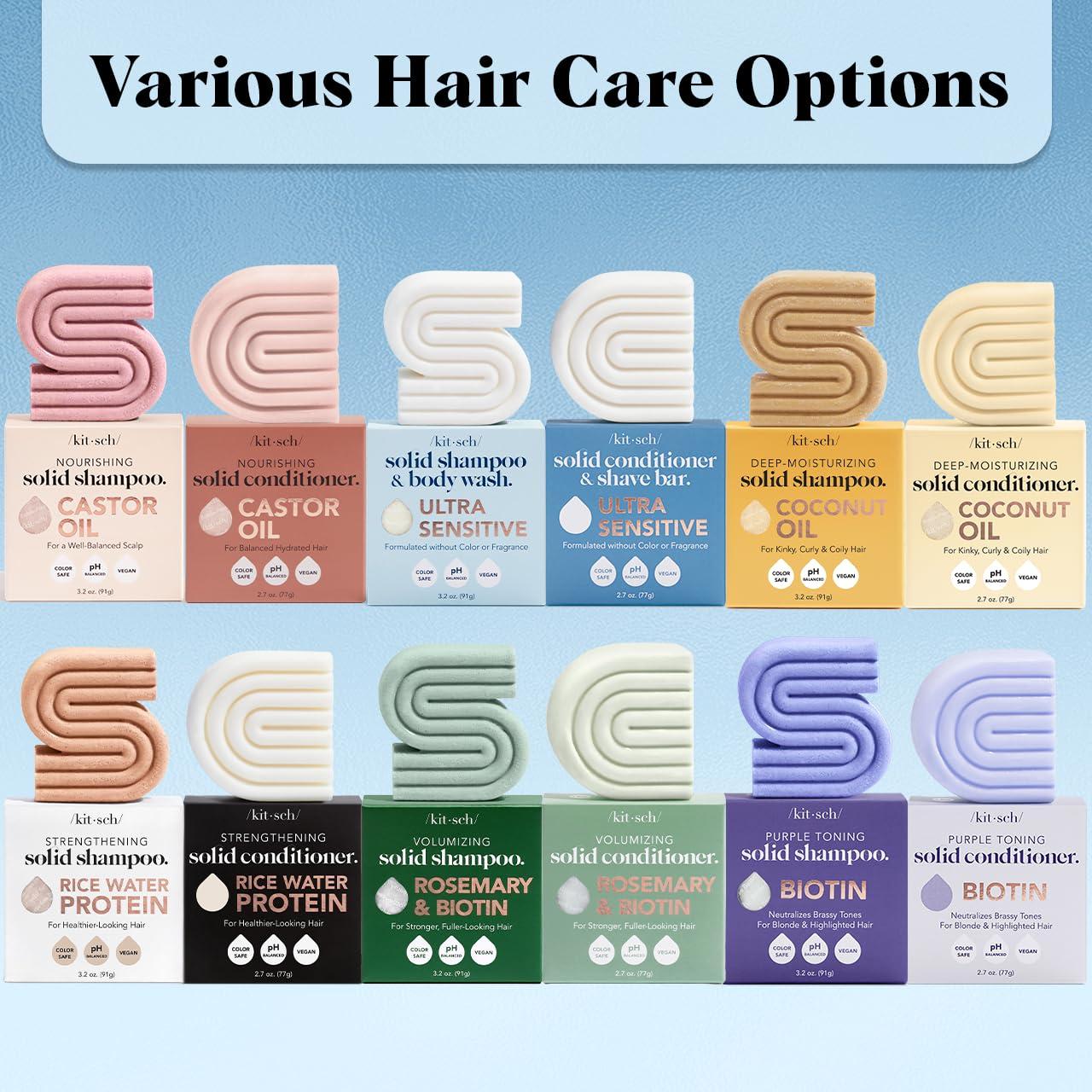 imageKitsch 2in1 Ultra Sensitive Shampoo Bar ampamp Body Wash Conditioner Bar ampamp Shaving Soap FragranceFree Bar Soap for Sensitive Skin ampamp Scalp For Healthy Radiant Hair and Skin Made in USA 2pcs