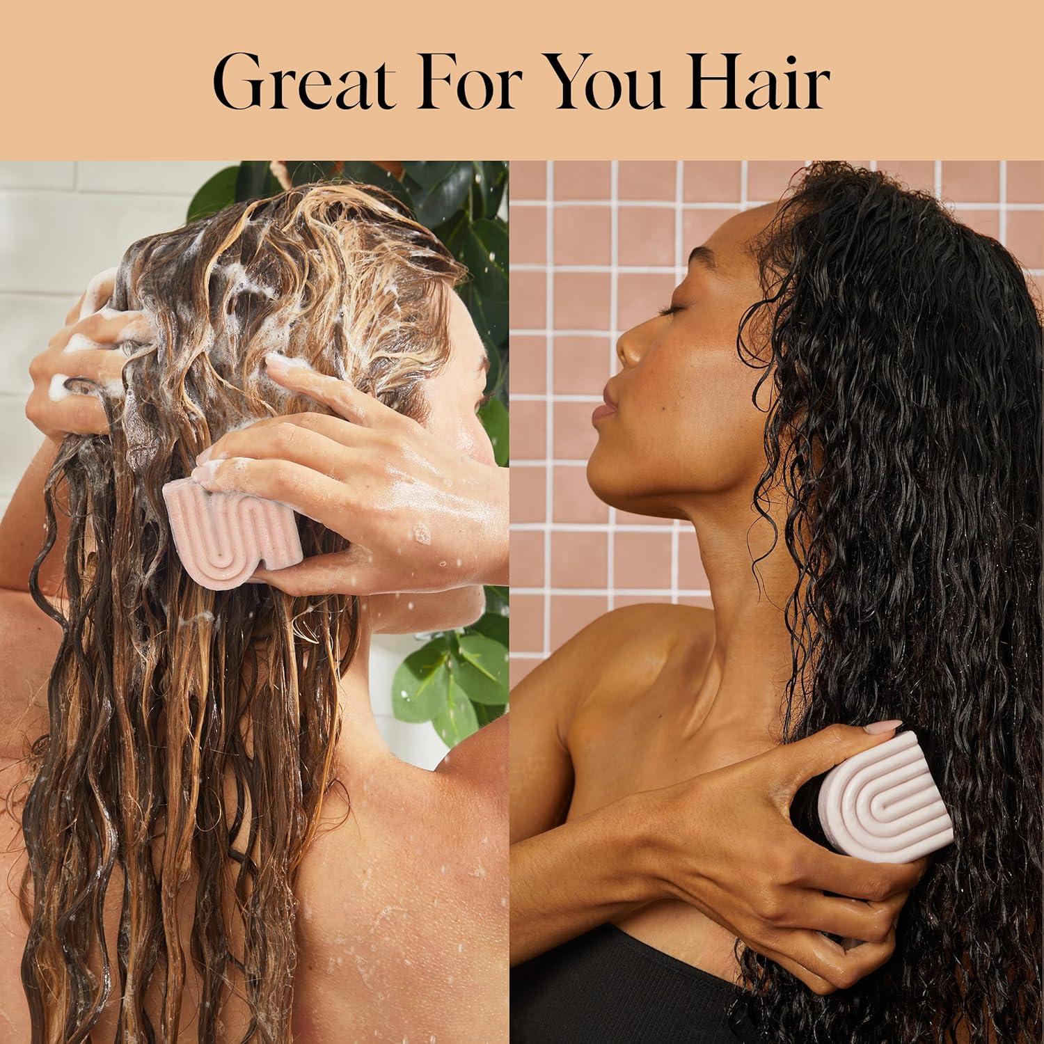 imageKitsch Argan Oil Shampoo and Conditioner Bar Repairing Solid Shampoo and Conditioner for Women and Men Moisturizing Hair Care for Dry Damaged Hair Paraben ampamp SulfateFree Made in USA 2pc set