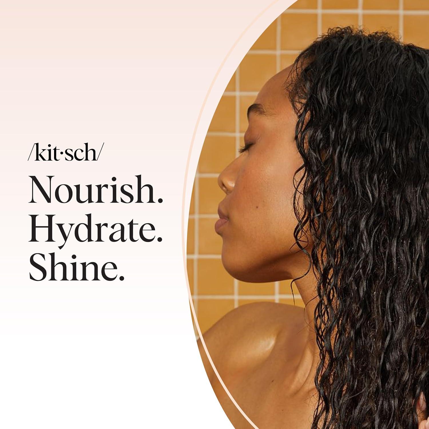 imageKitsch Castor Oil Shampoo Bar ampamp Coconut Oil Conditioner Bar Nourishing Shampoo and Conditioner Set for Dry Damaged Hair Strengthening Hair Care Hydrating ampamp DeepMoisturizing 2pc set