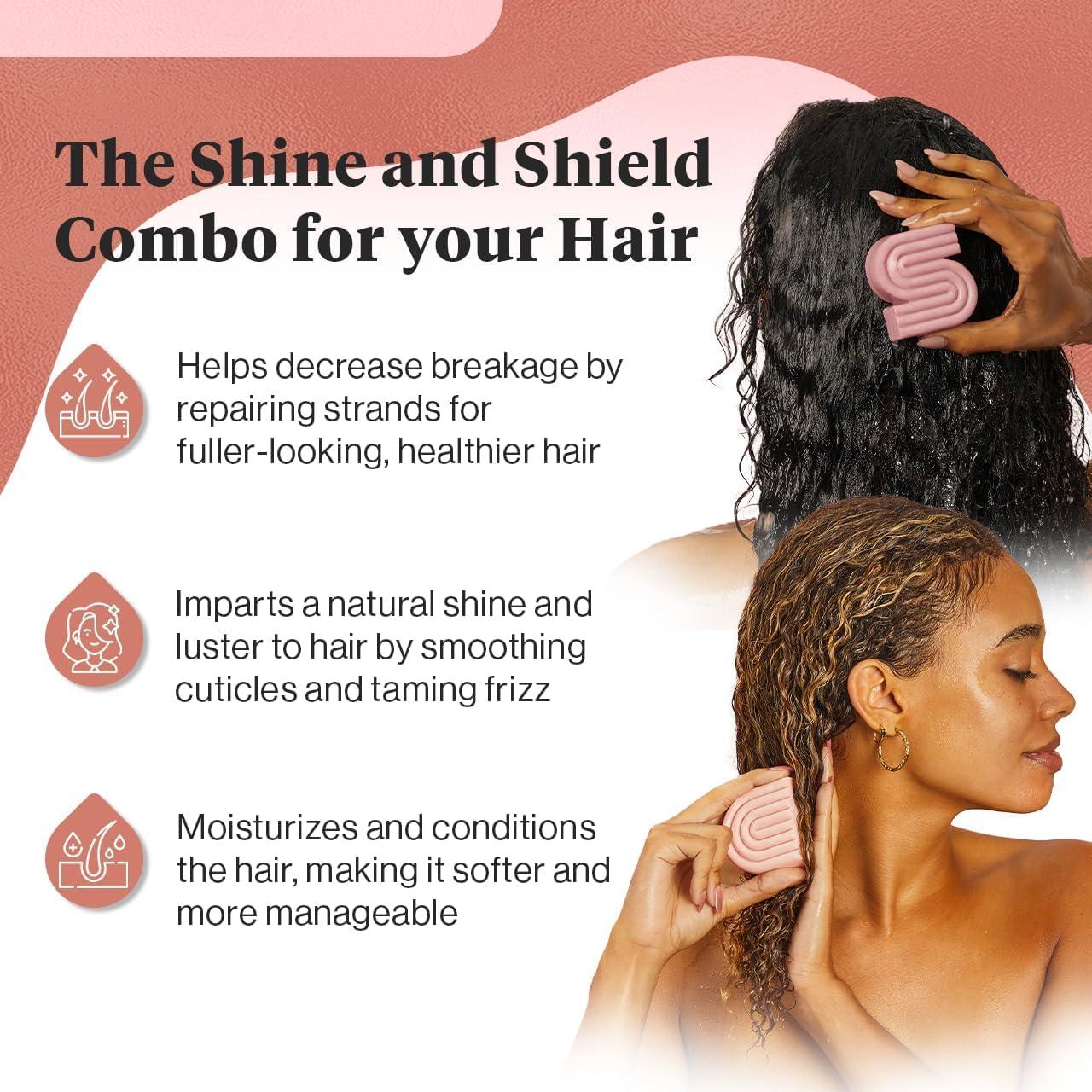 imageKitsch Castor Oil Shampoo and Conditioner Set Organic Castor Oil Hair Care for Dull ampamp Dry Hair Nourishing Bar Soap for Hair Growth Free of Sulfate Silicone ampamp Paraben Made in USA 2pcs