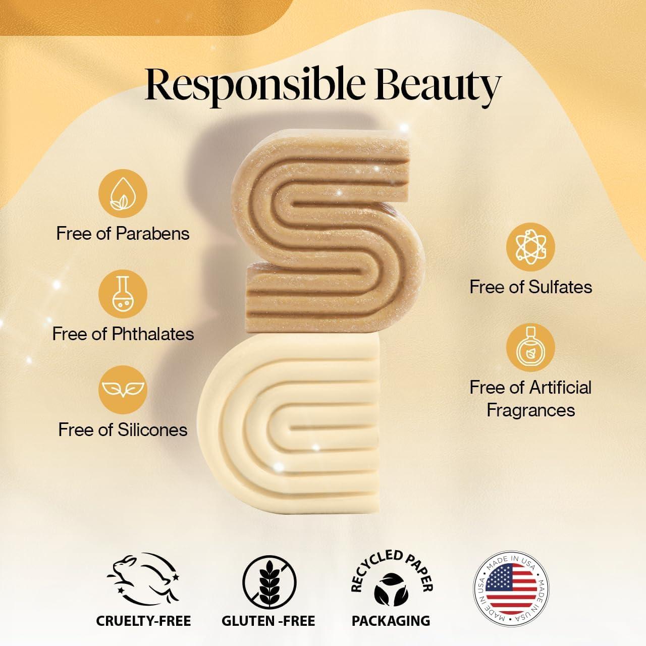 imageKitsch Coconut Oil Shampoo and Conditioner Set Deep Moisturizing Shampoo and Conditioner Bar for Dry Damaged Hair Hydrating Solid Bars for Curly Coily ampamp Color Treated Hair Made in USA