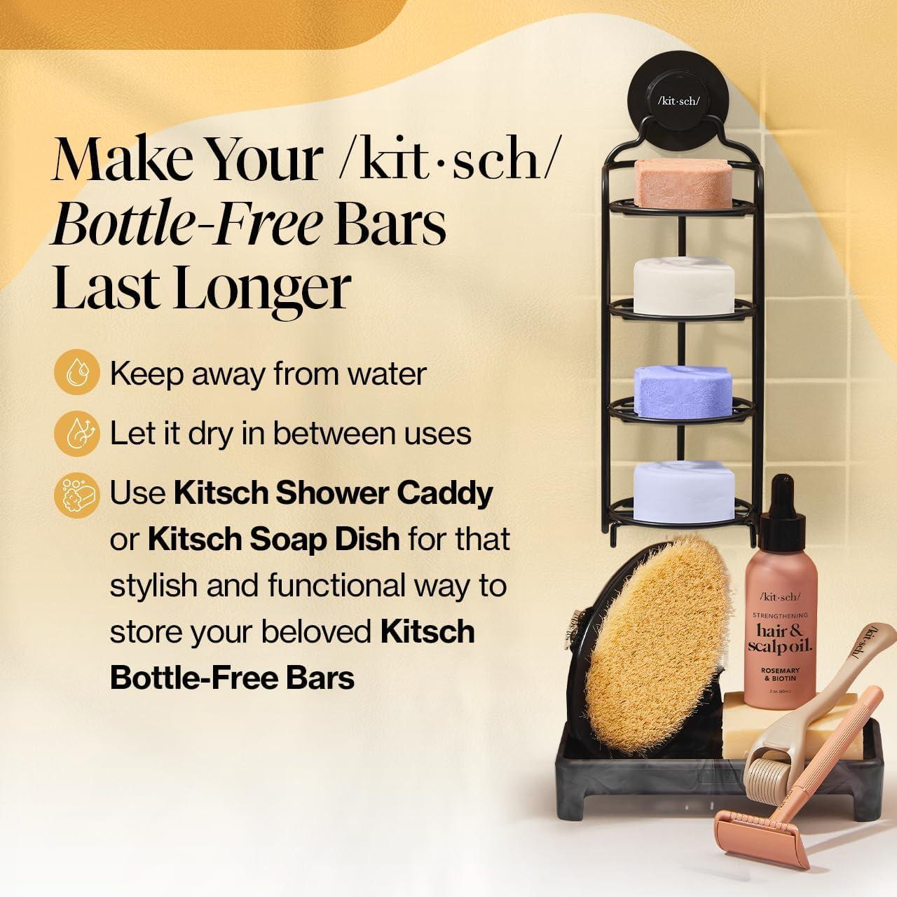 imageKitsch Coconut Oil Shampoo and Conditioner Set Deep Moisturizing Shampoo and Conditioner Bar for Dry Damaged Hair Hydrating Solid Bars for Curly Coily ampamp Color Treated Hair Made in USA