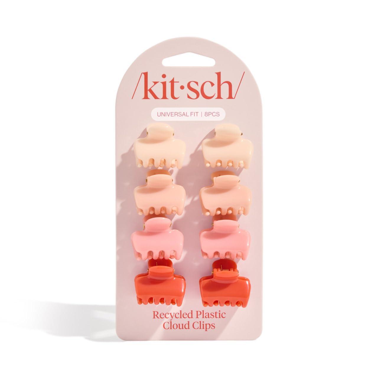 imageKitsch Small Hair Clips for Women and Girls Mini Claw Clips Hair Accessories Daily Styling Recycled Cherry Blossom Design Ideal Gifts for Women 8pc SetCherry Blossom