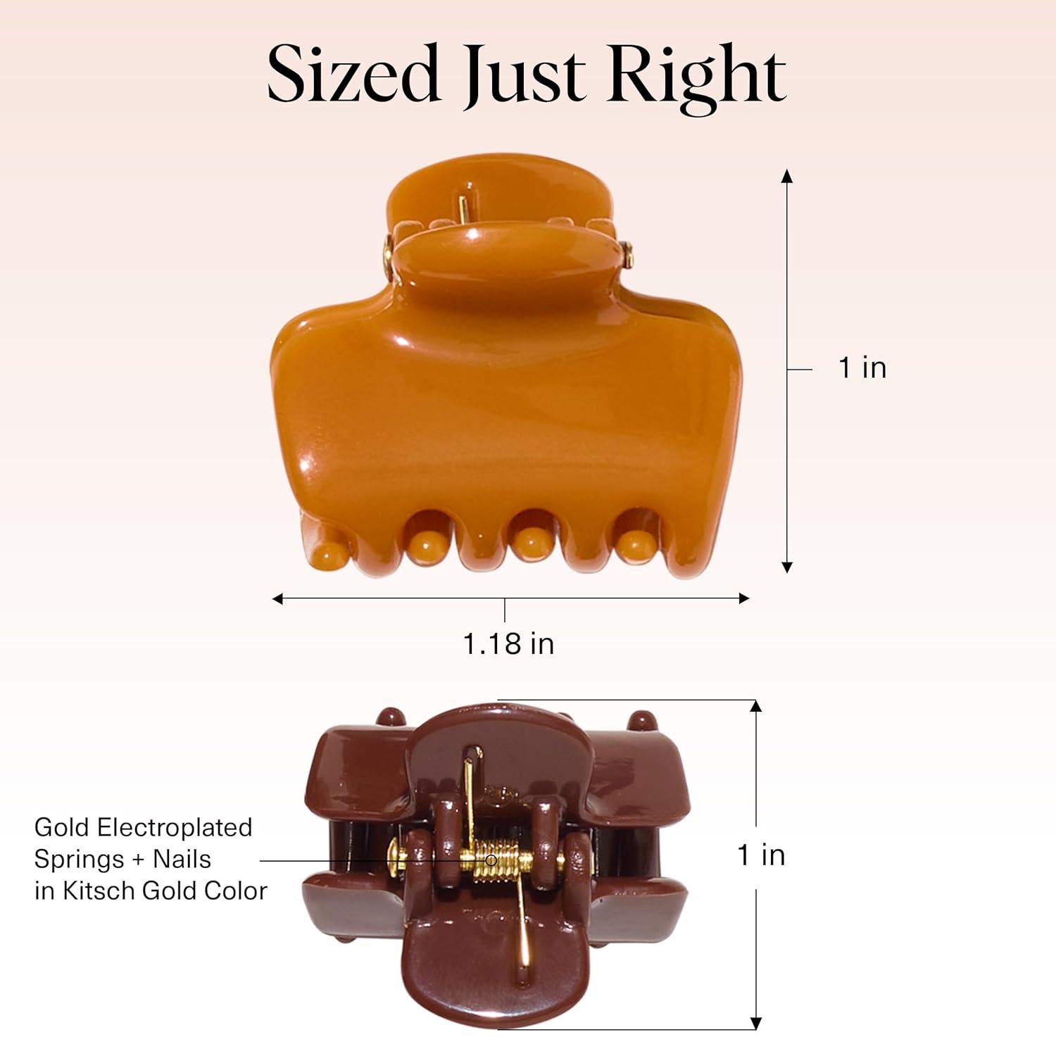 imageKitsch Small Hair Clips for Women and Girls Mini Claw Clips Hair Accessories Daily Styling Recycled Cherry Blossom Design Ideal Gifts for Women 8pc SetSedona