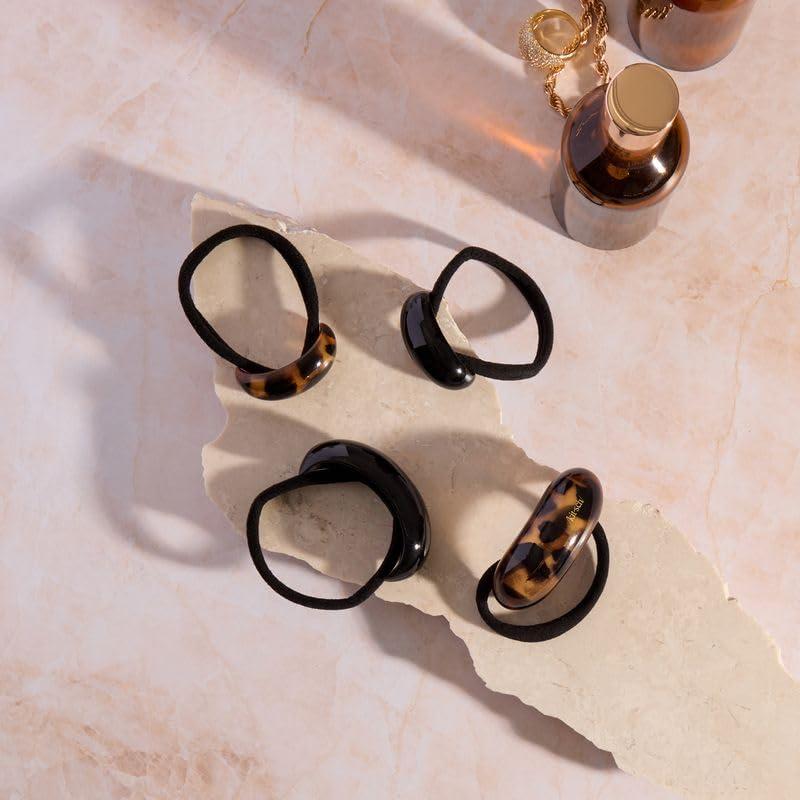 imageKitsch Gold Hair Cuffs  Metal Ponytail Cuff for Women  Durable Elegant Holder for Ponytails Braids ampamp Updos  Gold Hair Accessory  Ideal Gifts for Women  Large 1pcSBlack  Tort