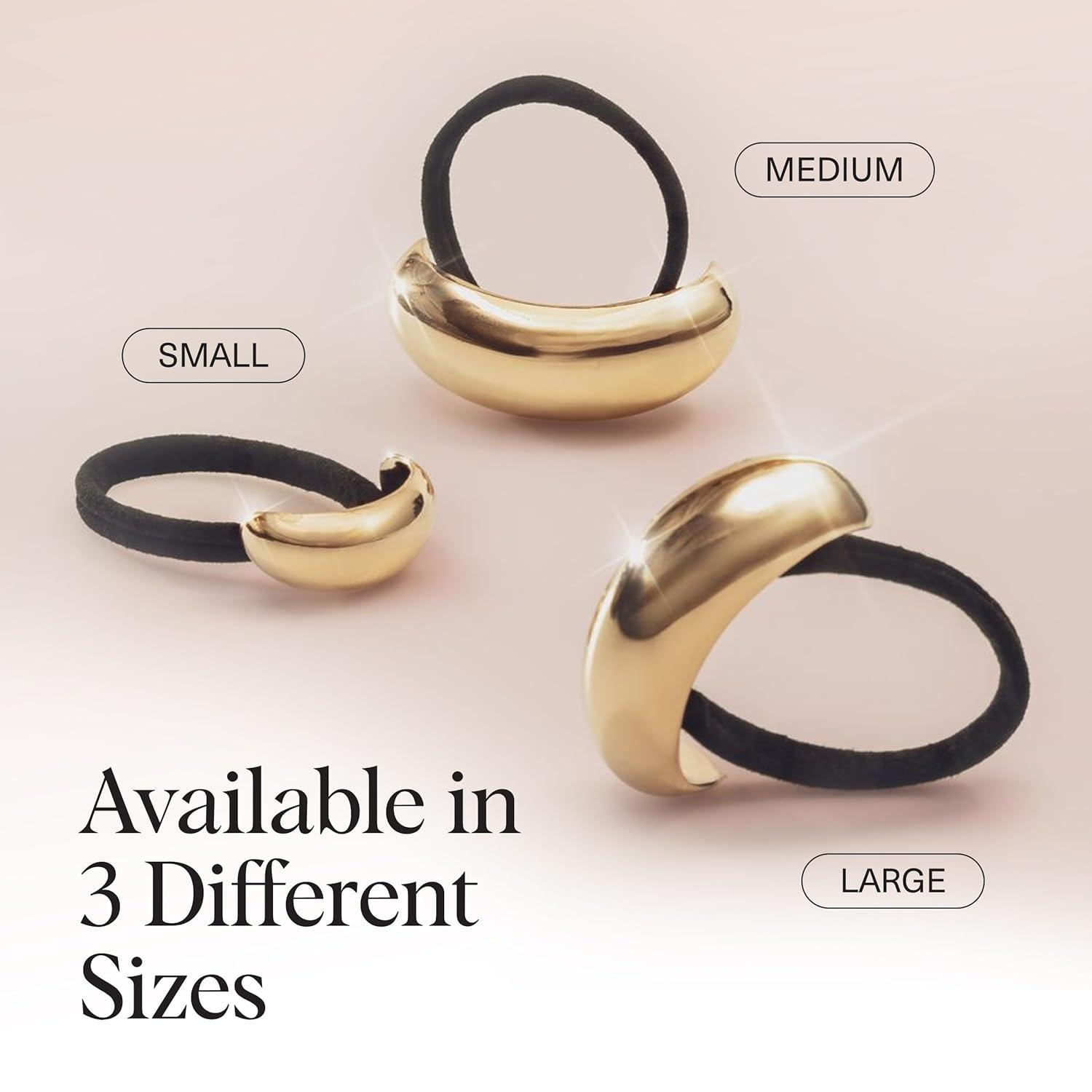 imageKitsch Gold Hair Cuffs  Metal Ponytail Cuff for Women  Durable Elegant Holder for Ponytails Braids ampamp Updos  Gold Hair Accessory  Ideal Gifts for Women  Large 1pcLGold