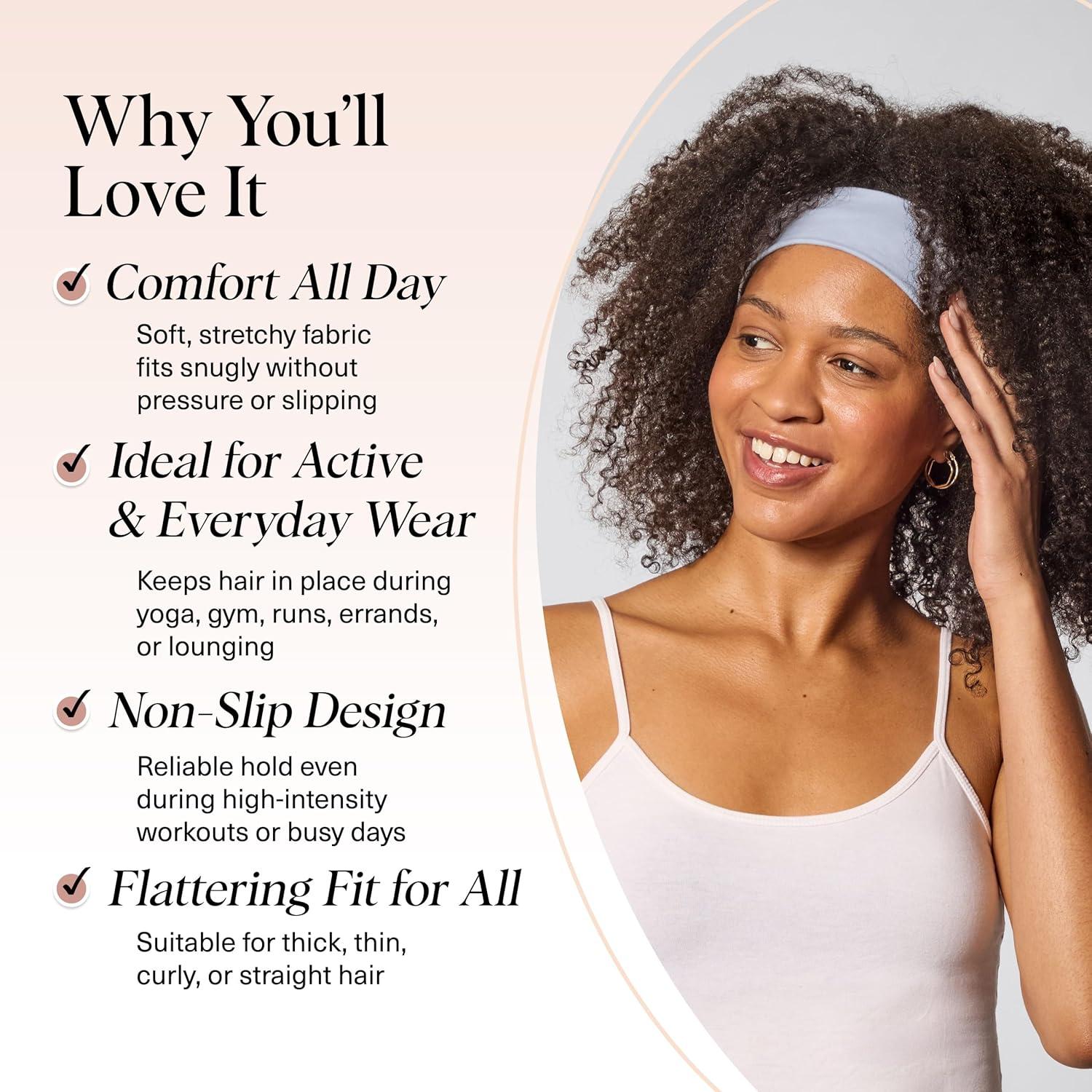 imageKitsch Wide Headbands for Women  Fashion Sports Headband for Workout Yoga Gym Running Exercise  Stretchy Head Bands  Hair Accessories  Ideal Gifts for Women  Garden Bouquet 3pcsGarden Bouquet