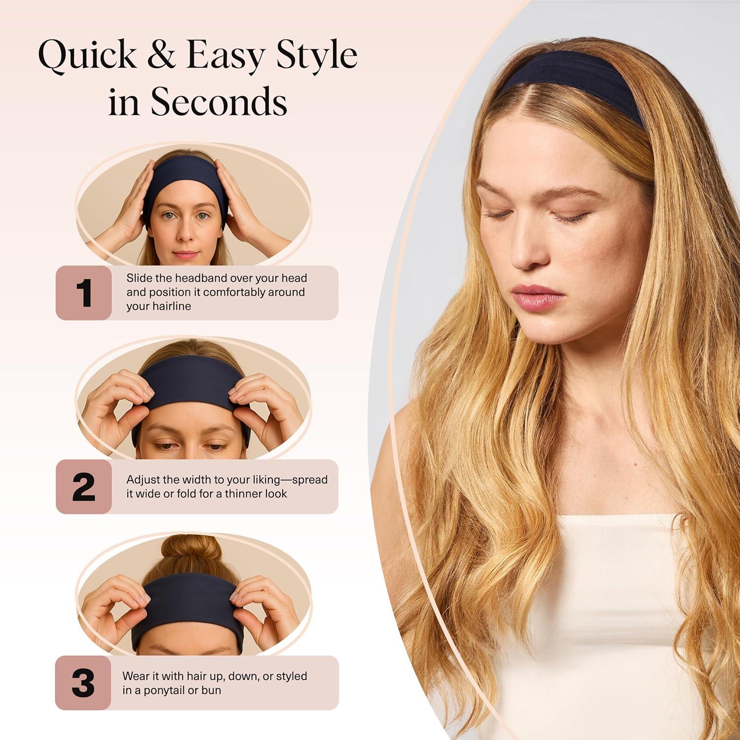 imageKitsch Wide Headbands for Women  Fashion Sports Headband for Workout Yoga Gym Running Exercise  Stretchy Head Bands  Hair Accessories  Ideal Gifts for Women  Garden Bouquet 3pcsGarden Bouquet