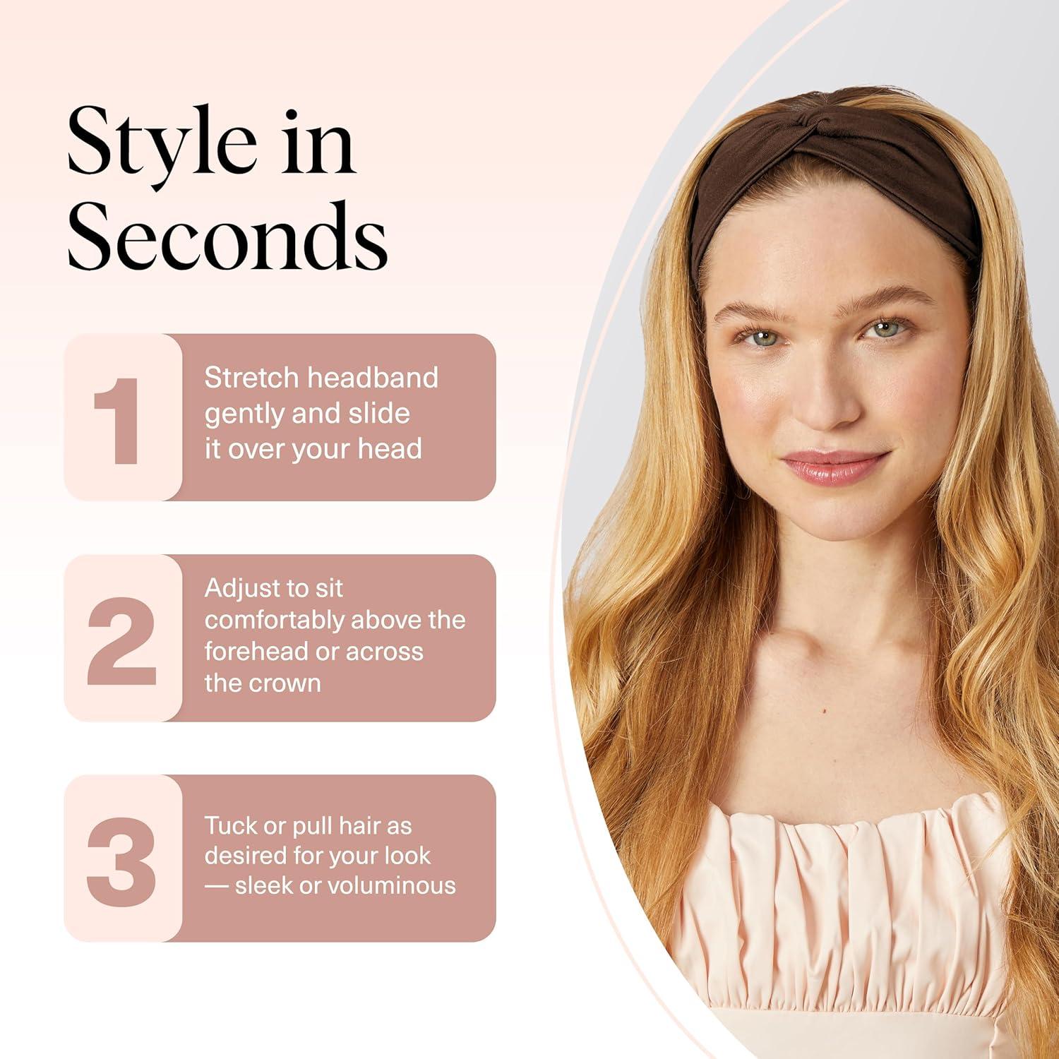 imageKitsch Wide Headbands for Women  Fashion Sports Headband for Workout Yoga Gym Running Exercise  Stretchy Head Bands for Womens Hair  Hair Accessories  Ideal Gifts for Women  Rosewood 2pcsRosewood