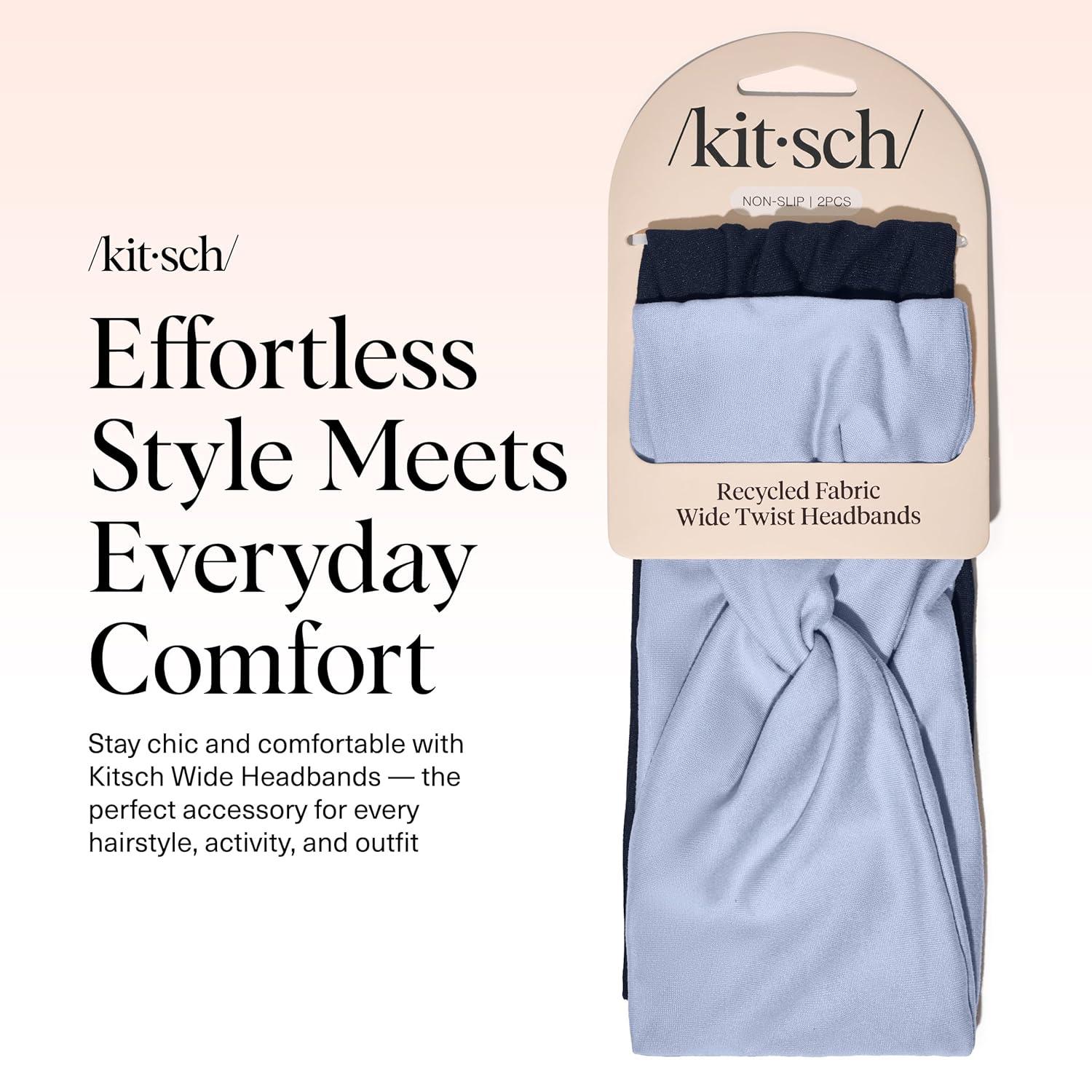 imageKitsch Wide Headbands for Women  Fashion Sports Headband for Workout Yoga Gym Running Exercise  Stretchy Head Bands for Womens Hair  Hair Accessories  Ideal Gifts for Women  Rosewood 2pcsGarden Bouquet