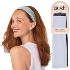 Kitsch Wide Headbands for Women – Fashion Sports Headband for Workout, Yoga, Gym, Running, Exercise | Stretchy Head Bands | Hair Accessories | Ideal Gifts for Women – Garden Bouquet, 3pcs(Garden Bouquet)