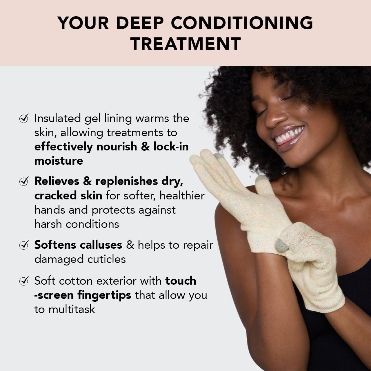 imageKitsch Moisturizing Gloves Overnight for Dry Hands Treatment for Women ampamp Men Soft Hydrating ampamp Infused Gel Spa Gloves for Kids One Size Fits Most Washable ampamp Reusable Pair