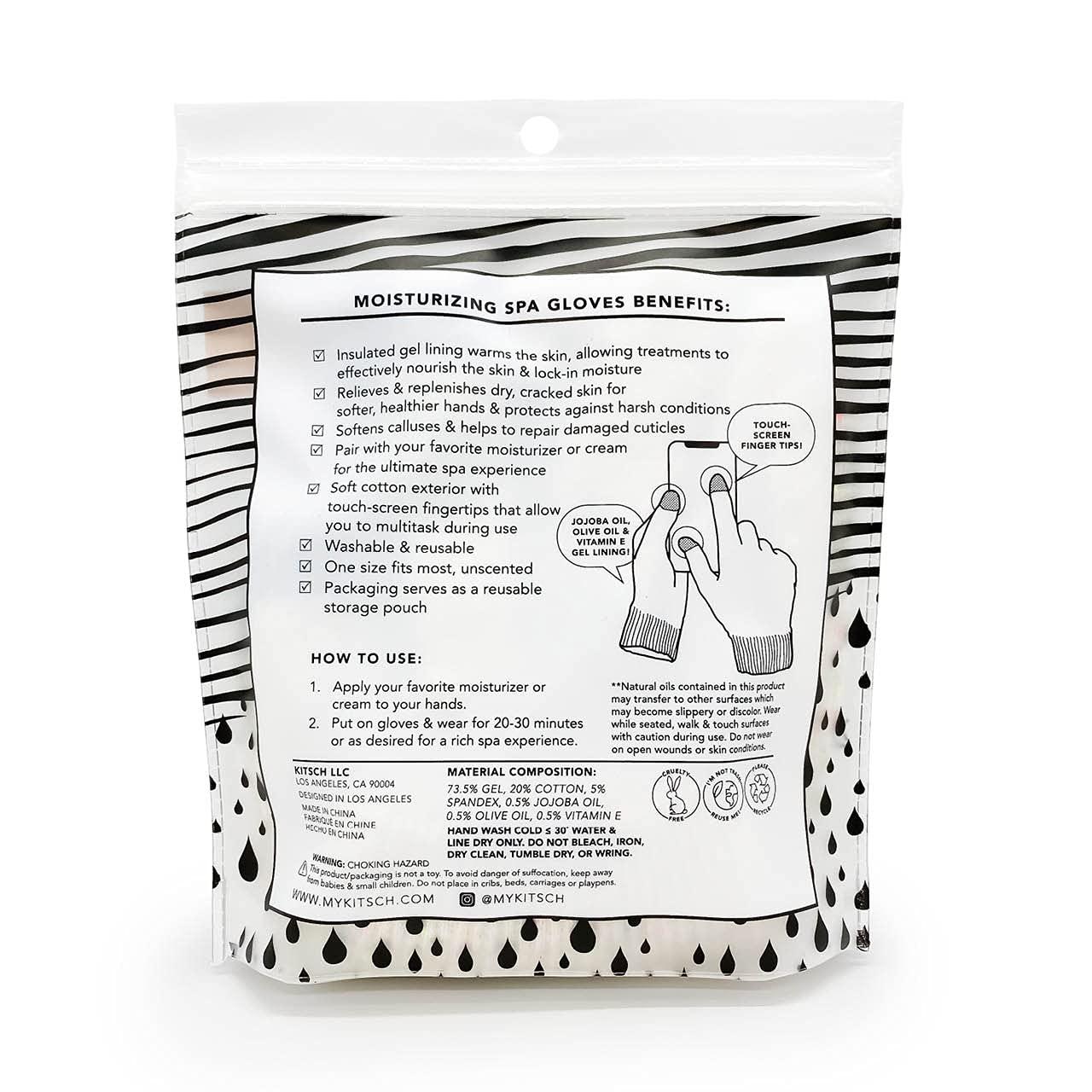 imageKitsch Moisturizing Gloves Overnight for Dry Hands Treatment for Women ampamp Men Soft Hydrating ampamp Infused Gel Spa Gloves for Kids One Size Fits Most Washable ampamp Reusable Pair