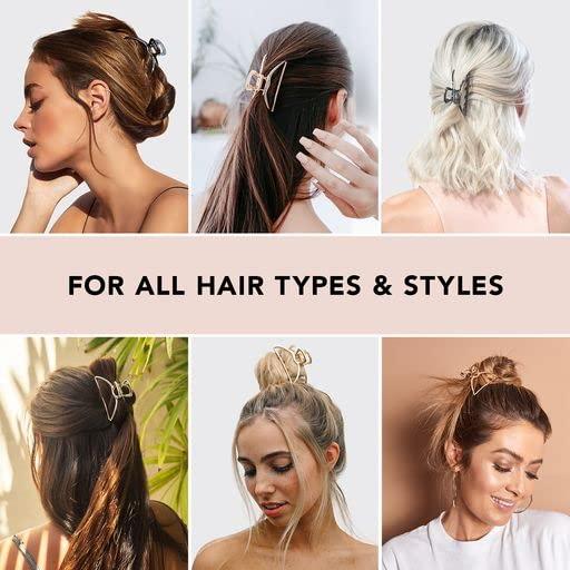 imageKitsch Metal Hair Clips for Women Durable ampamp Elegant Metal Claw Clips Perfect for Everyday Use ampamp Special Occasions Hematite Ideal Gifts for Women 1 PieceHematite