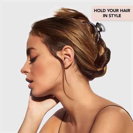 imageKitsch Metal Hair Clips for Women Durable ampamp Elegant Metal Claw Clips Perfect for Everyday Use ampamp Special Occasions Hematite Ideal Gifts for Women 1 PieceHematite