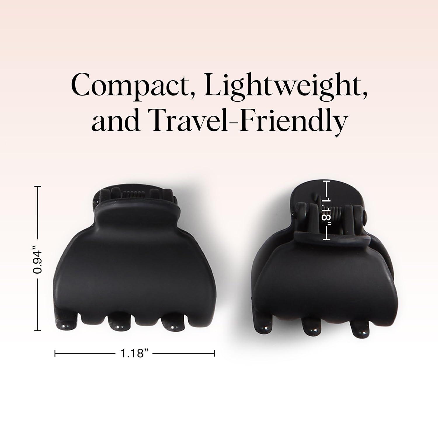 imageKitsch Mini Claw Clips for Women Stylish Small Hair Clips for Kids Stays In Place Without Pulling or Snagging Durable ampamp Sturdy Plastic Ideal Gifts for Women Tortoise ampamp Black 6 Pcs6 Count Pack of 1