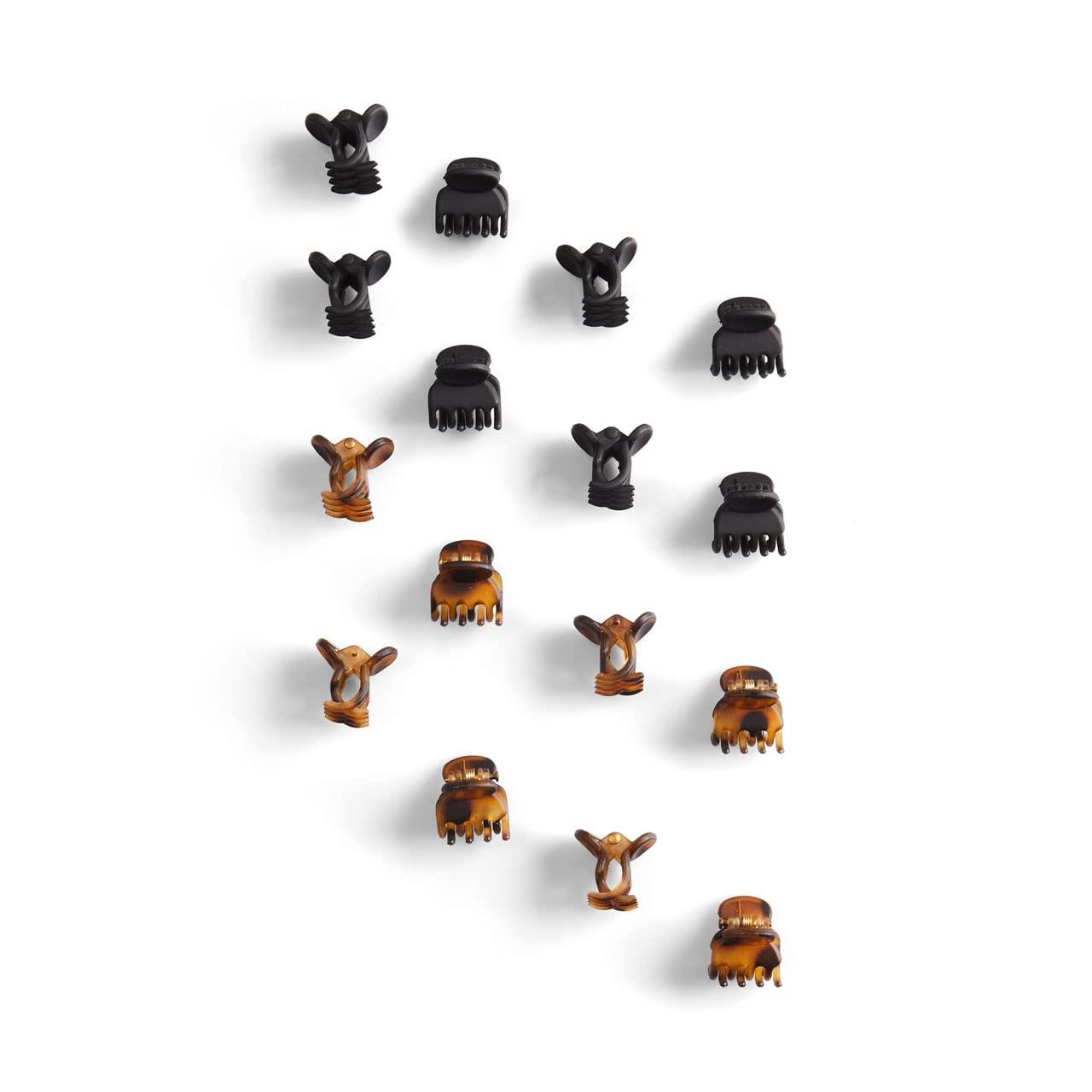 imageKitsch Mini Claw Clips for Women Stylish Small Hair Clips for Kids Stays In Place Without Pulling or Snagging Durable ampamp Sturdy Plastic Ideal Gifts for Women Tortoise ampamp Black 6 Pcs16 Count Pack of 1