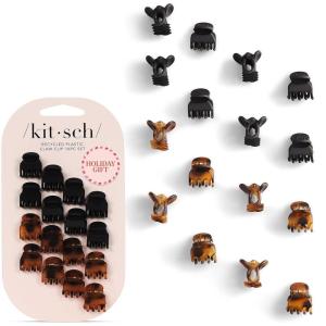 Kitsch Mini Claw Clips for Women – Stylish Small Hair Clips for Kids | Stays In Place Without Pulling or Snagging | Durable & Sturdy Plastic | Ideal Gifts for Women – Tortoise & Black, 6 Pcs(16 Count (Pack of 1))
