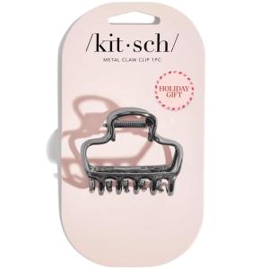 Kitsch Gold Loop-Shaped Hair Clip for Women with Rhinestones – Durable Metal, Strong Hold, & Elegant | Gold Hair Accessories | Ideal Gifts for Women – 1pc(Hematite Open Shape)